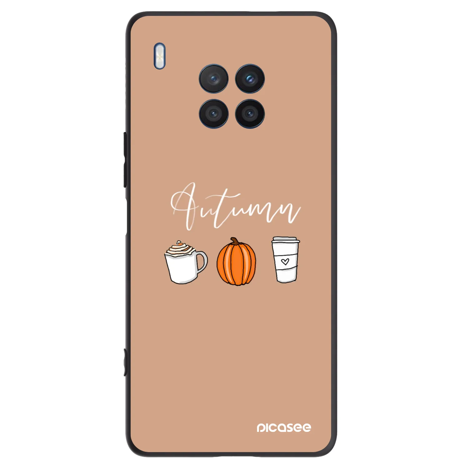 Picasee husă neagră din silicon pentru Honor 50 Lite - Autumn