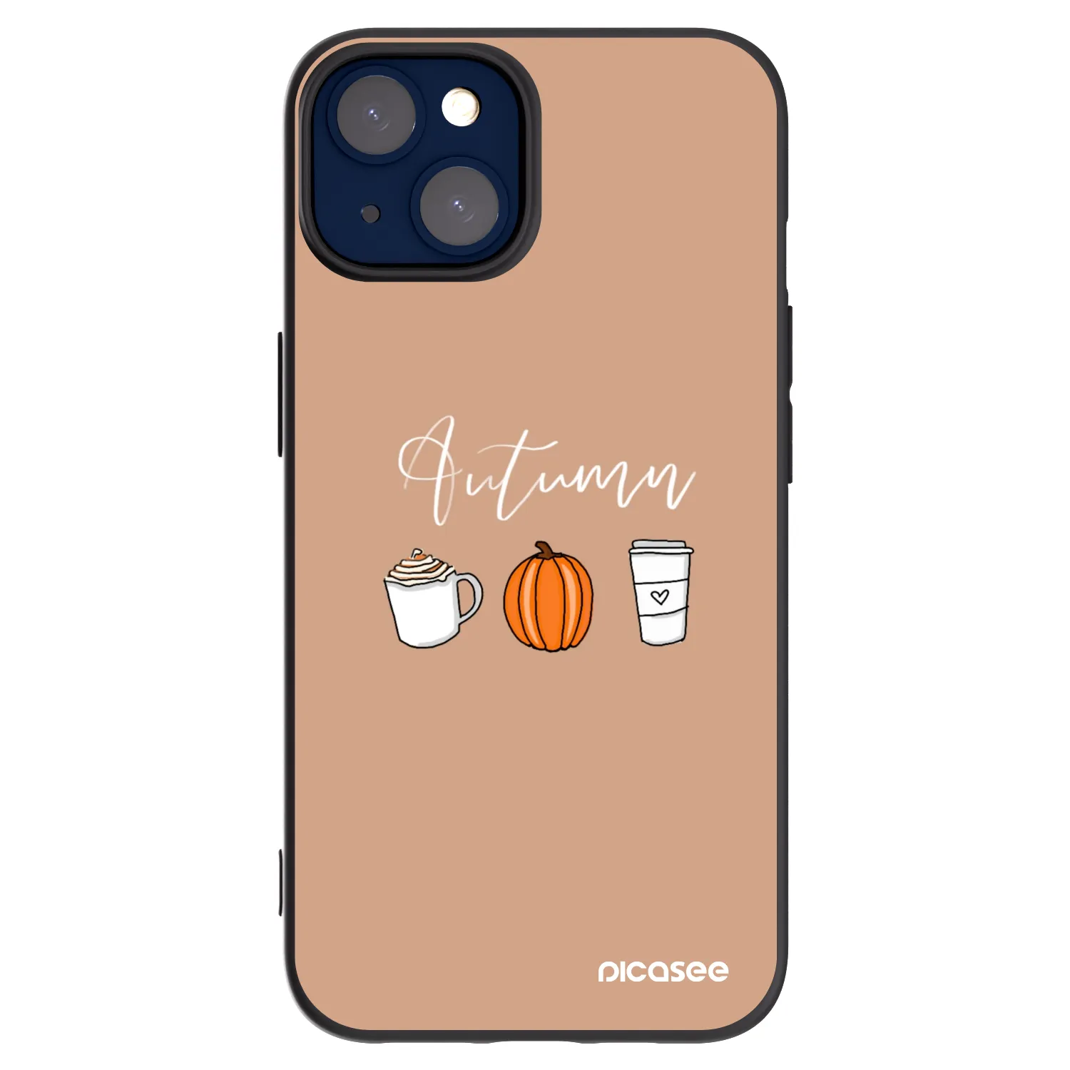 Picasee husă neagră din silicon pentru Apple iPhone 14 - Autumn