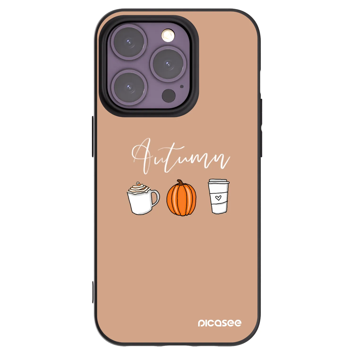 Picasee husă neagră din silicon pentru Apple iPhone 14 Pro - Autumn
