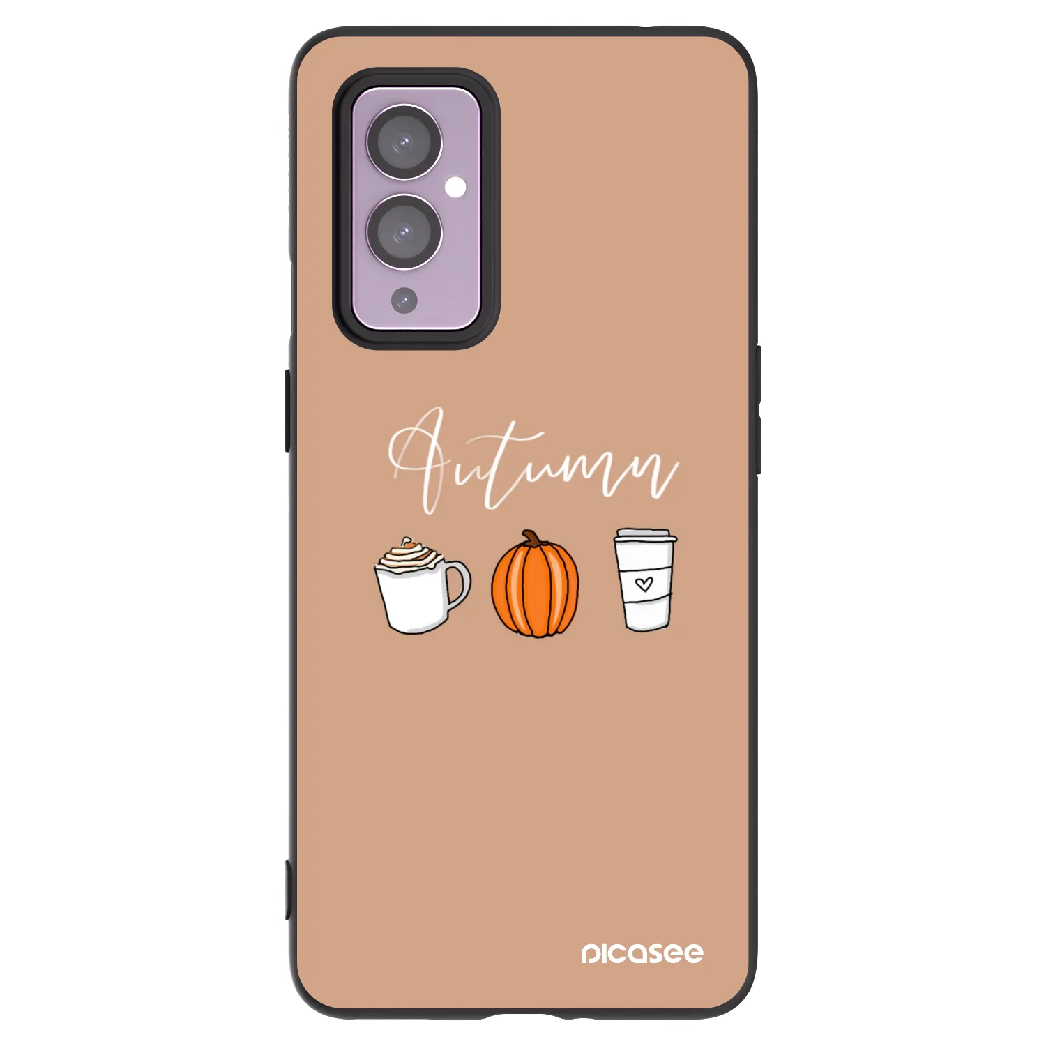 Picasee husă neagră din silicon pentru OnePlus 9 - Autumn