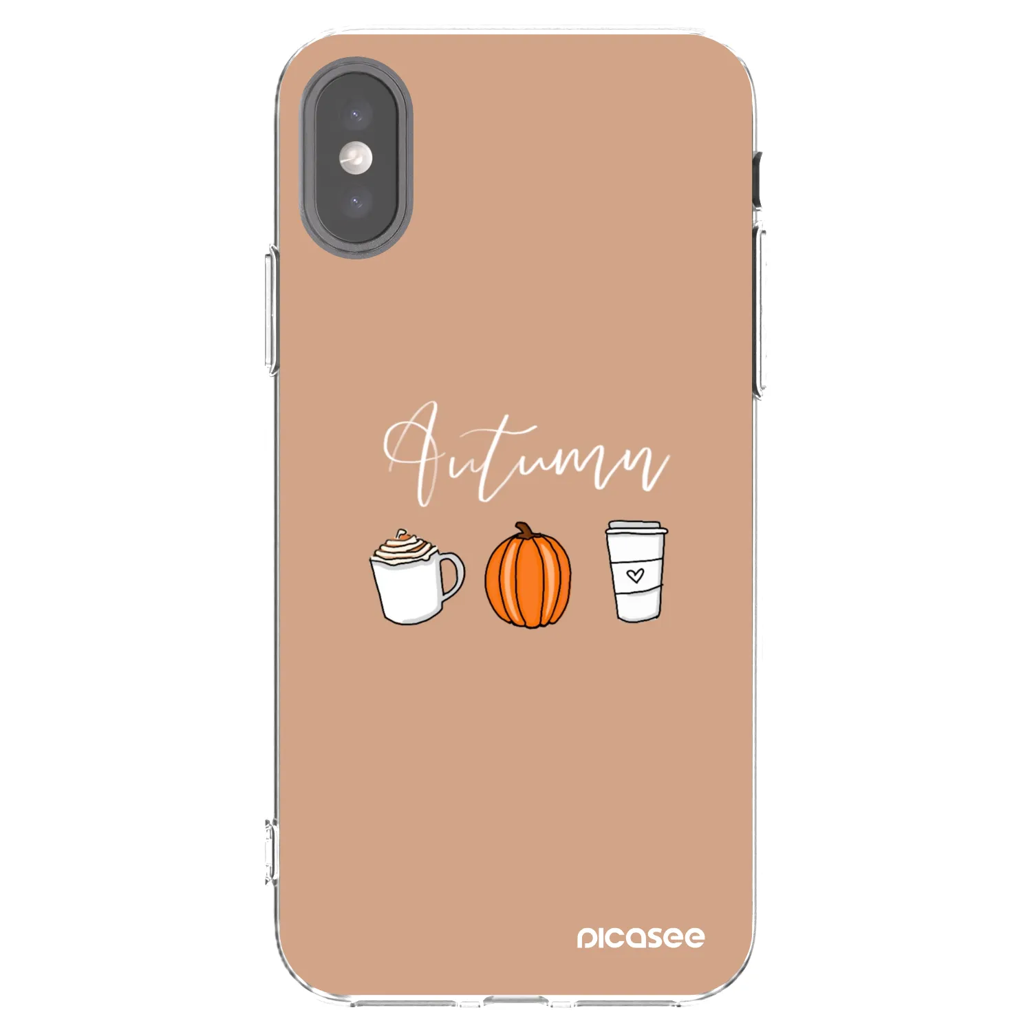Picasee husă transparentă din silicon pentru Apple iPhone X/XS - Autumn