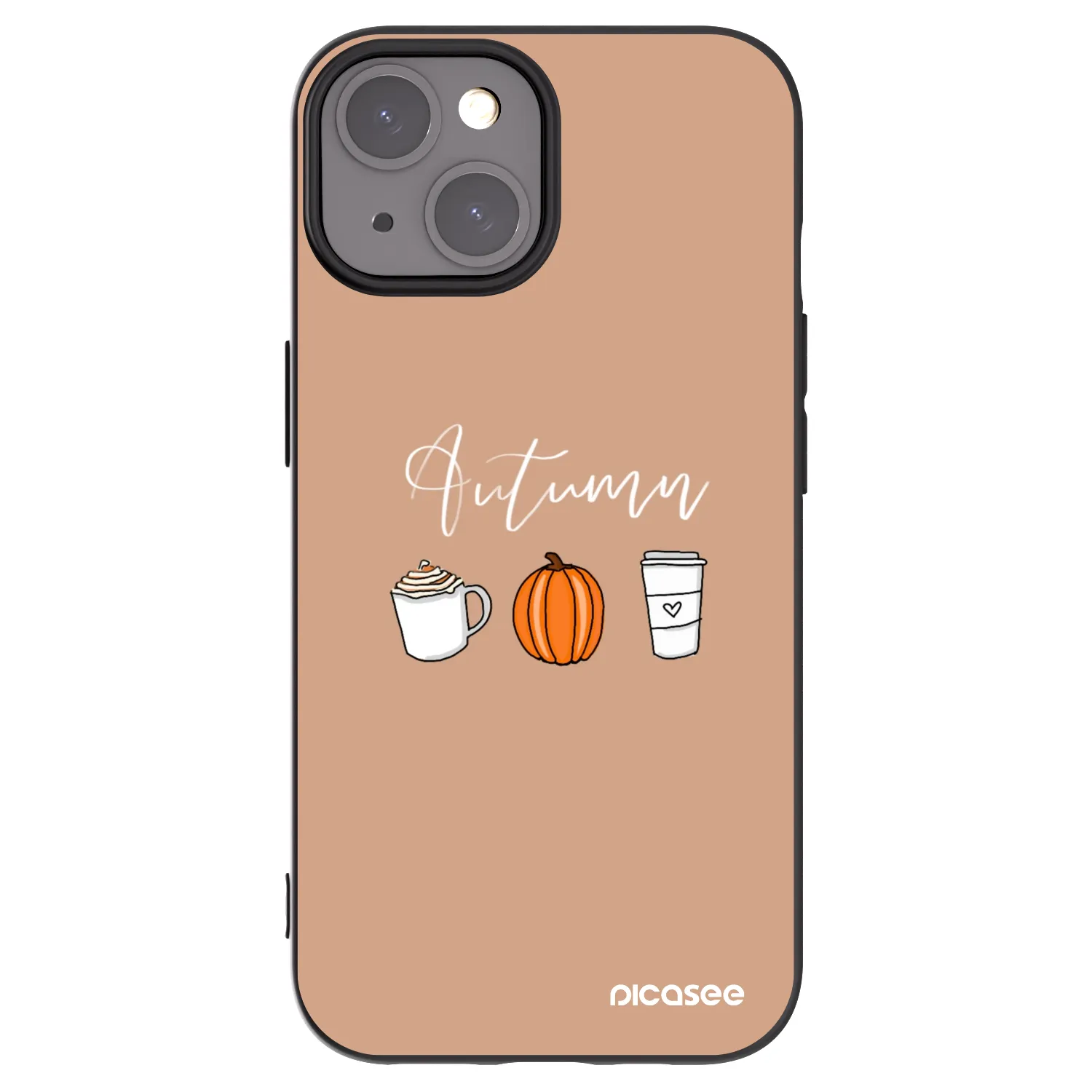 Picasee husă neagră din silicon pentru Apple iPhone 15 - Autumn