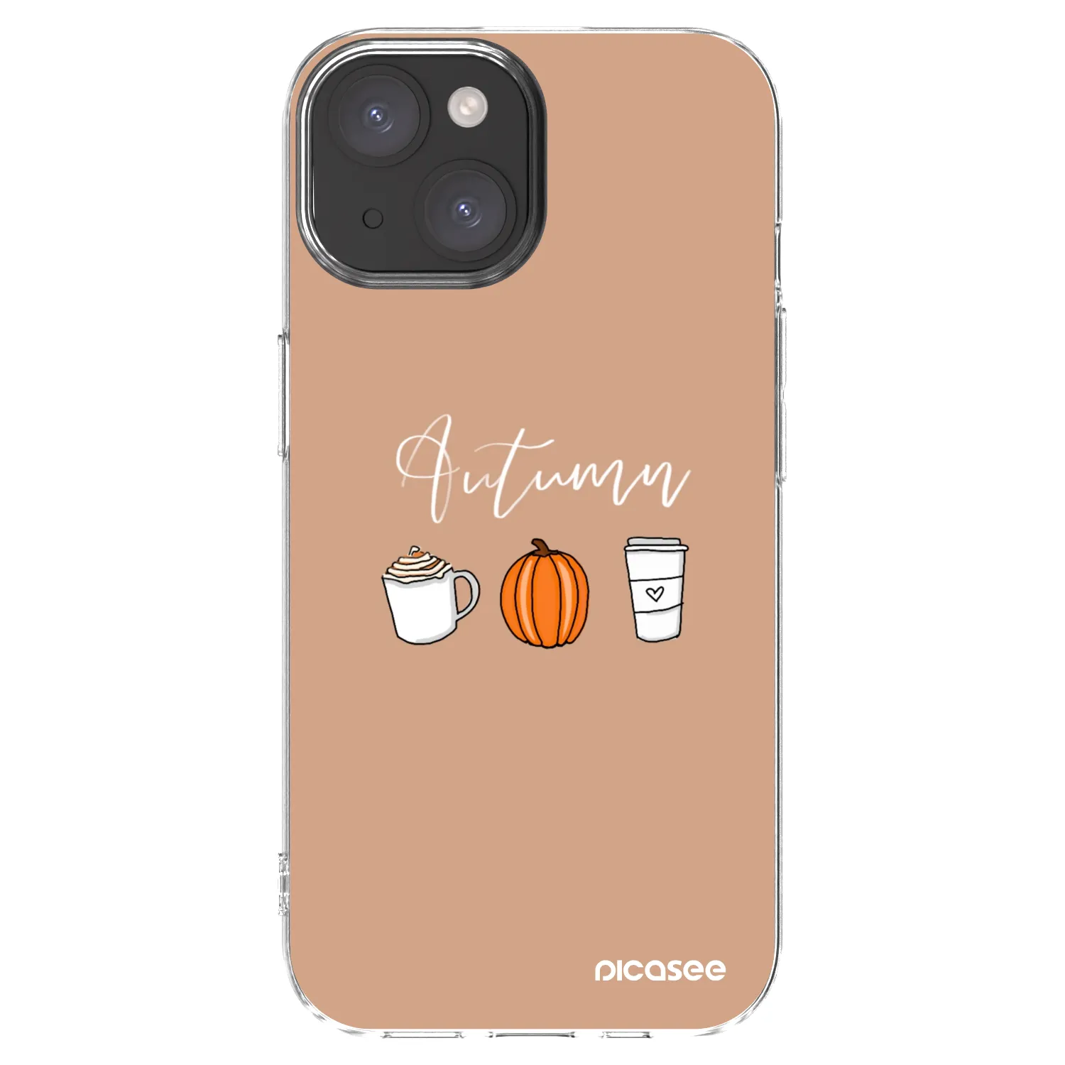 Picasee husă transparentă din silicon pentru Apple iPhone 15 - Autumn