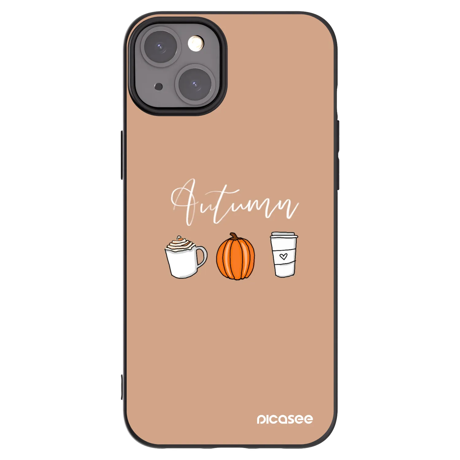 Picasee husă neagră din silicon pentru Apple iPhone 15 Plus - Autumn