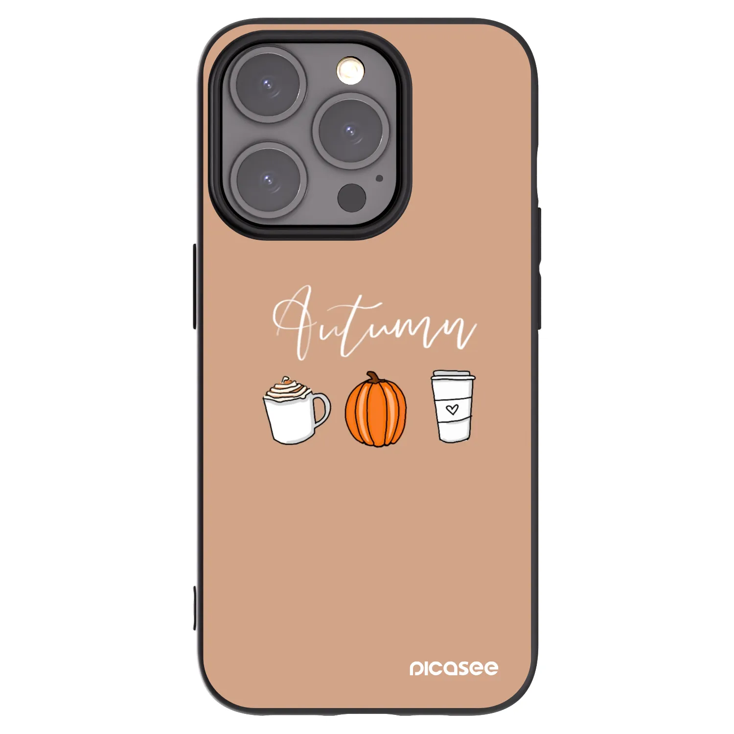 Picasee husă neagră din silicon pentru Apple iPhone 15 Pro - Autumn