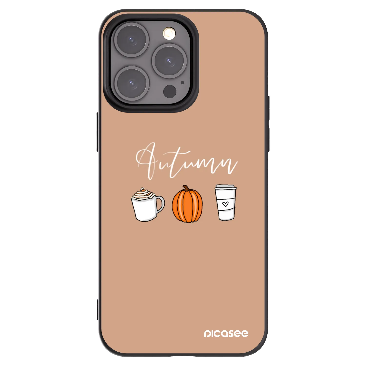 Picasee husă neagră din silicon pentru Apple iPhone 15 Pro Max - Autumn