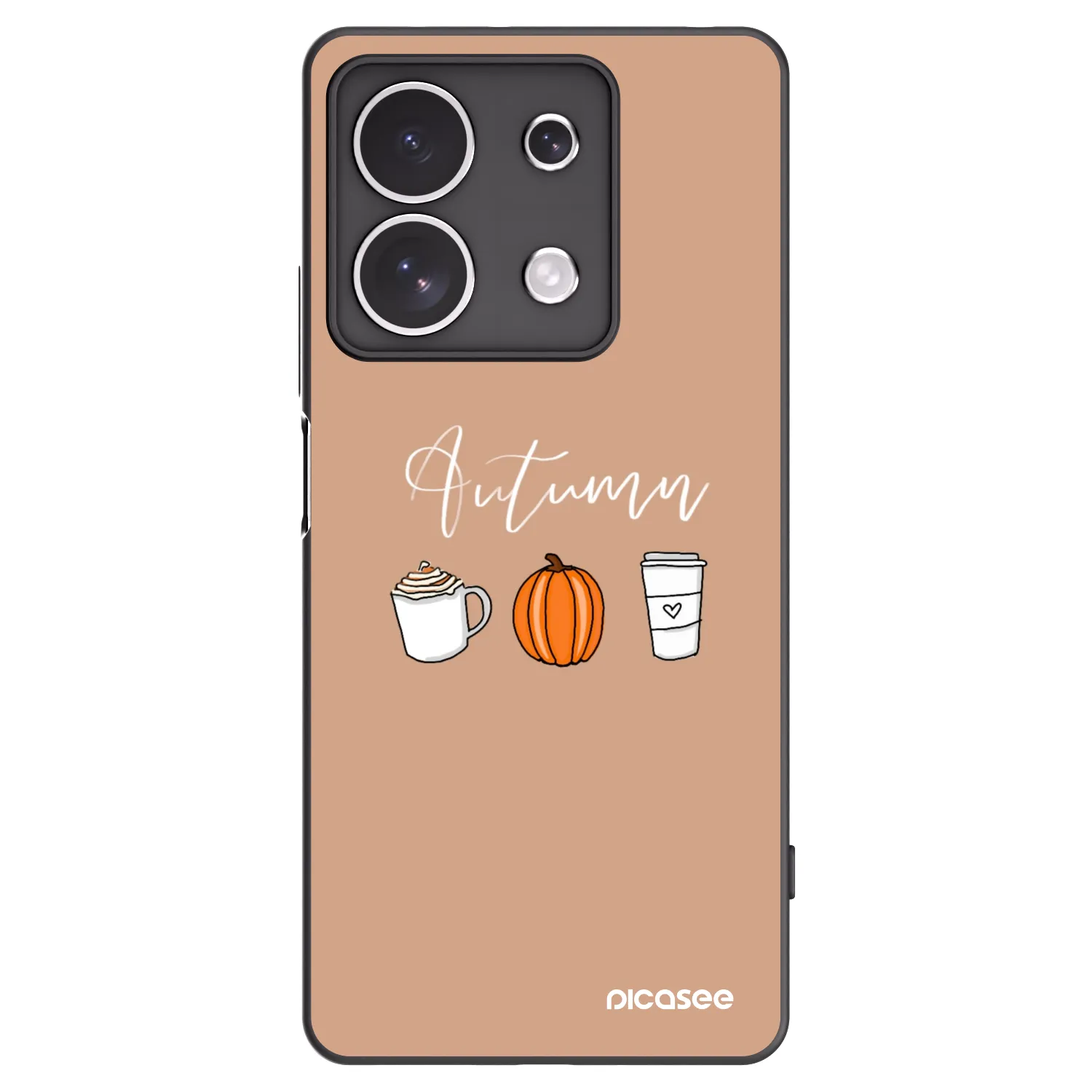Picasee husă neagră din silicon pentru Xiaomi Redmi Note 13 4G - Autumn