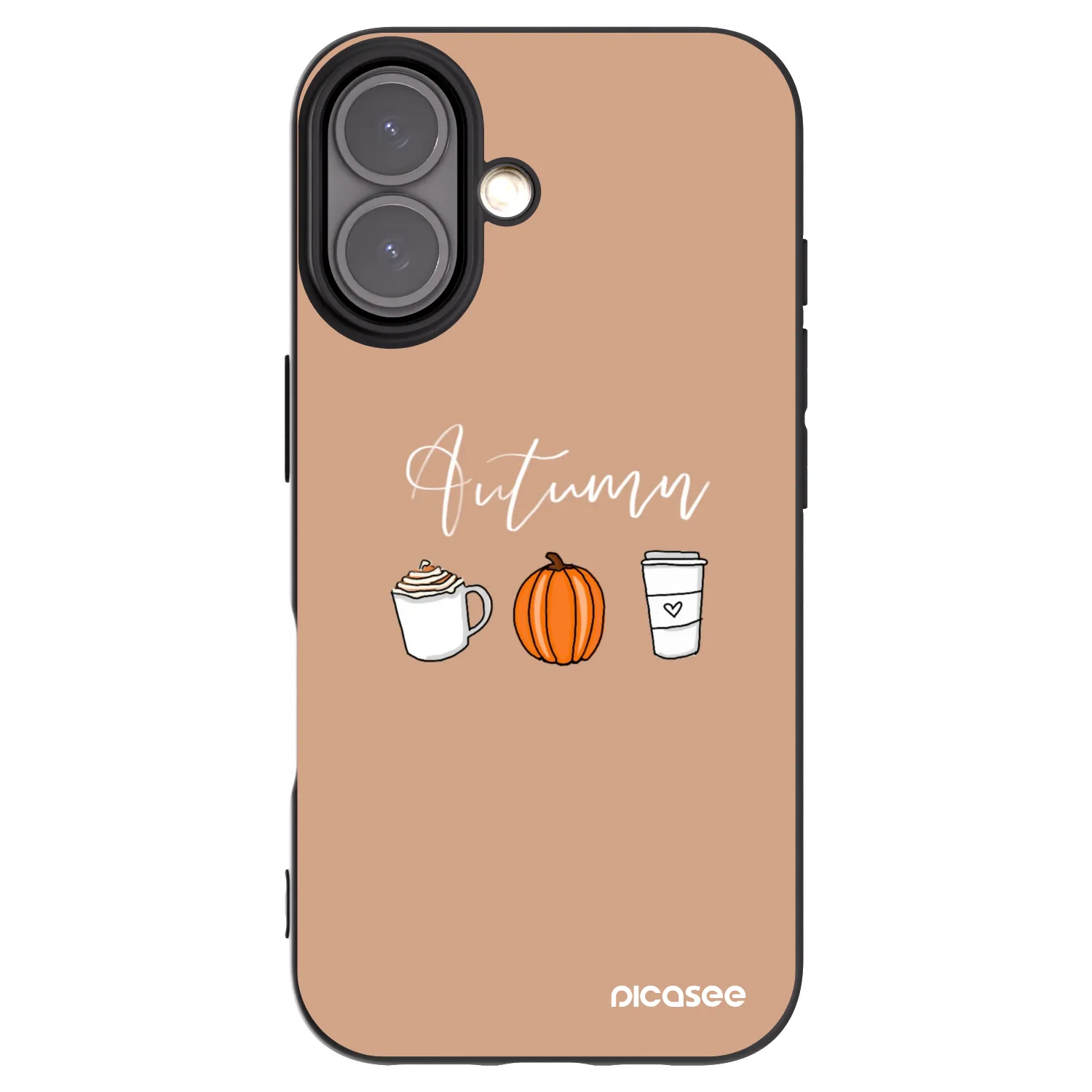 Picasee husă neagră din silicon pentru Apple iPhone 16 - Autumn