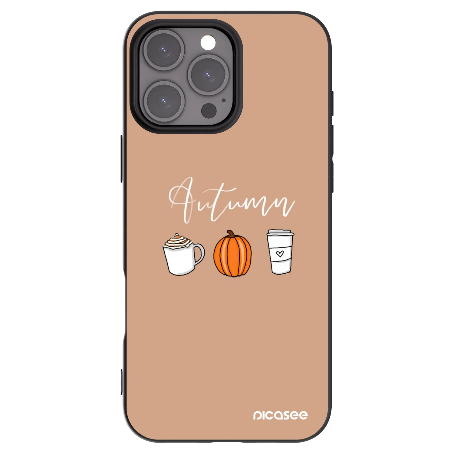 Picasee husă neagră din silicon pentru Apple iPhone 16 Pro Max - Autumn