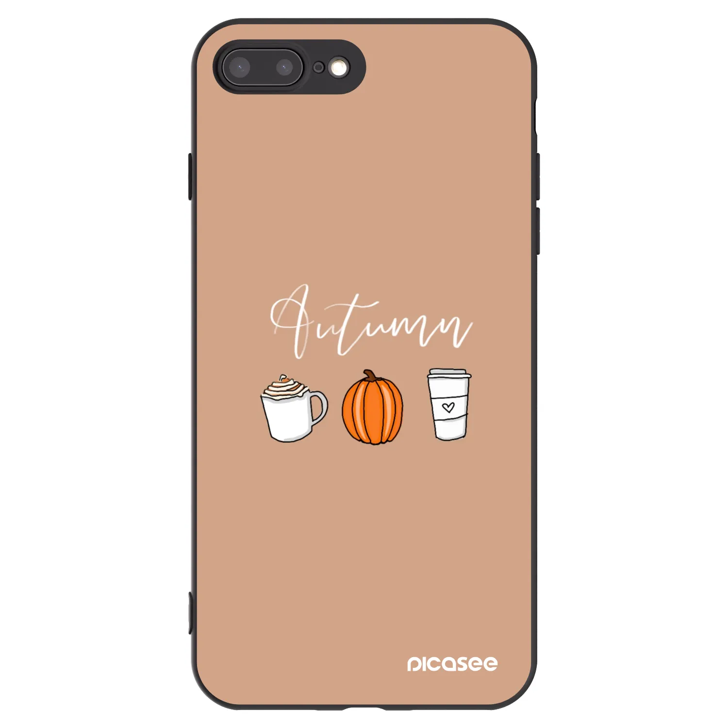 Picasee husă neagră din silicon pentru Apple iPhone 8 Plus - Autumn