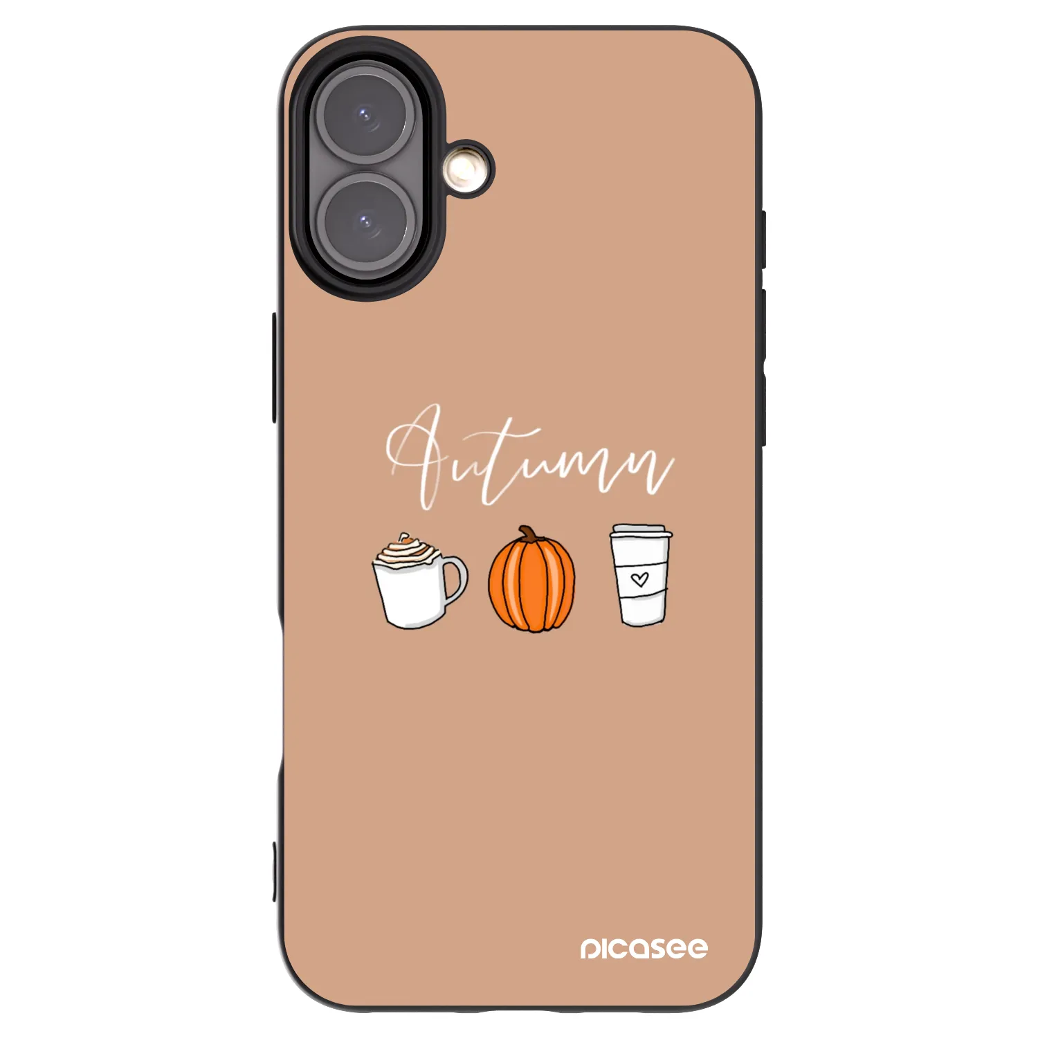 Picasee husă neagră din silicon pentru Apple iPhone 16 Plus - Autumn