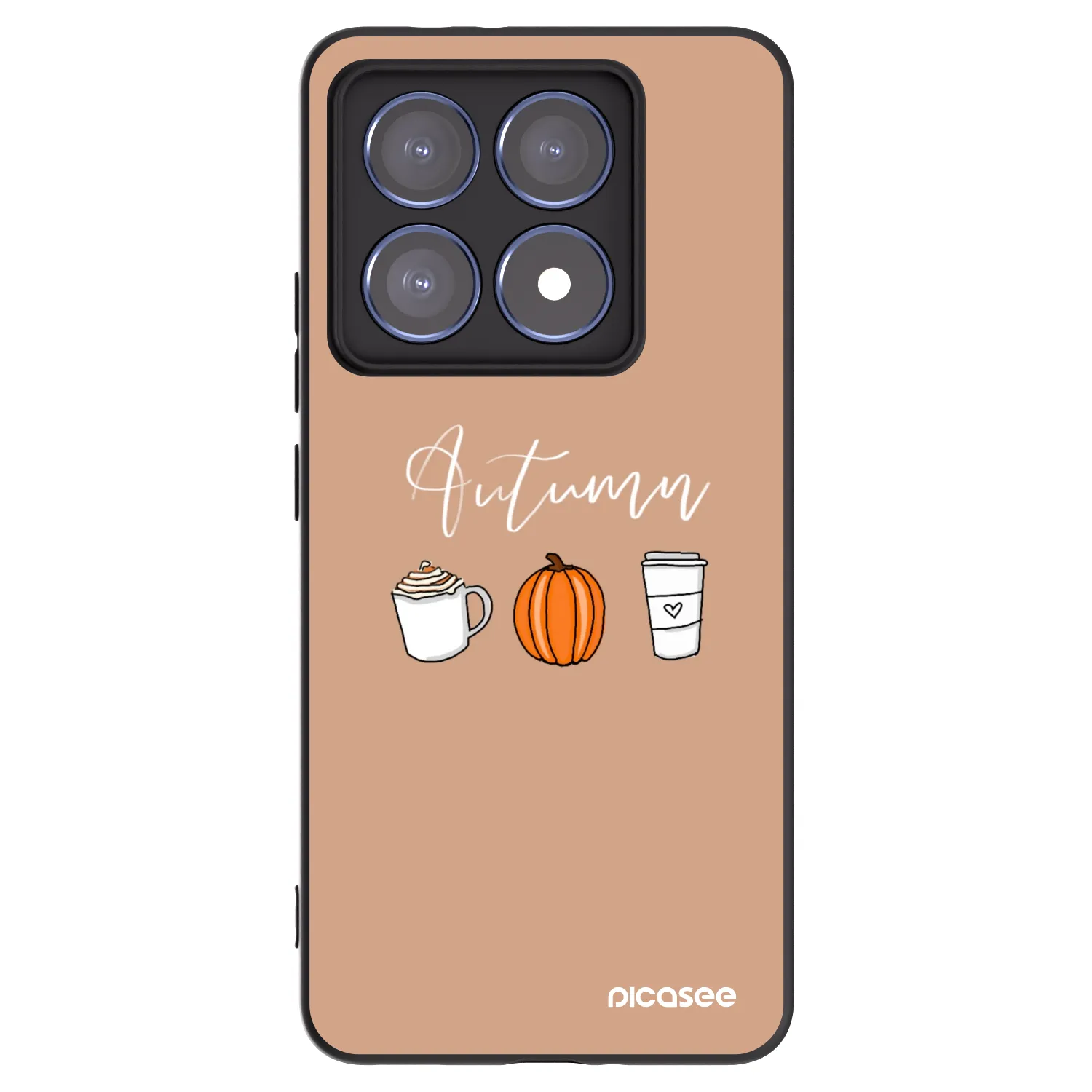 Picasee husă neagră din silicon pentru Xiaomi 14T Pro - Autumn