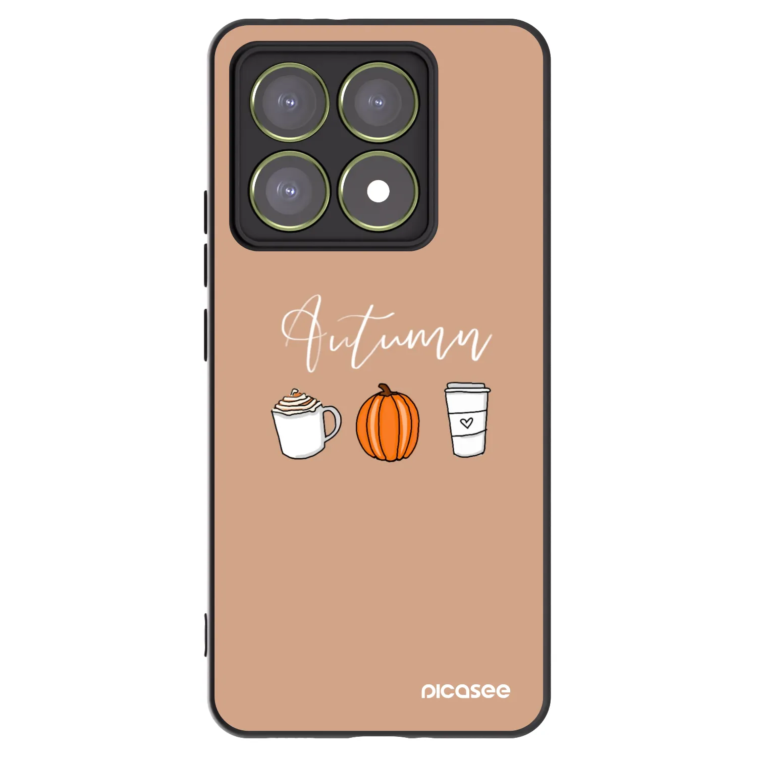 Picasee husă neagră din silicon pentru Xiaomi 14T - Autumn