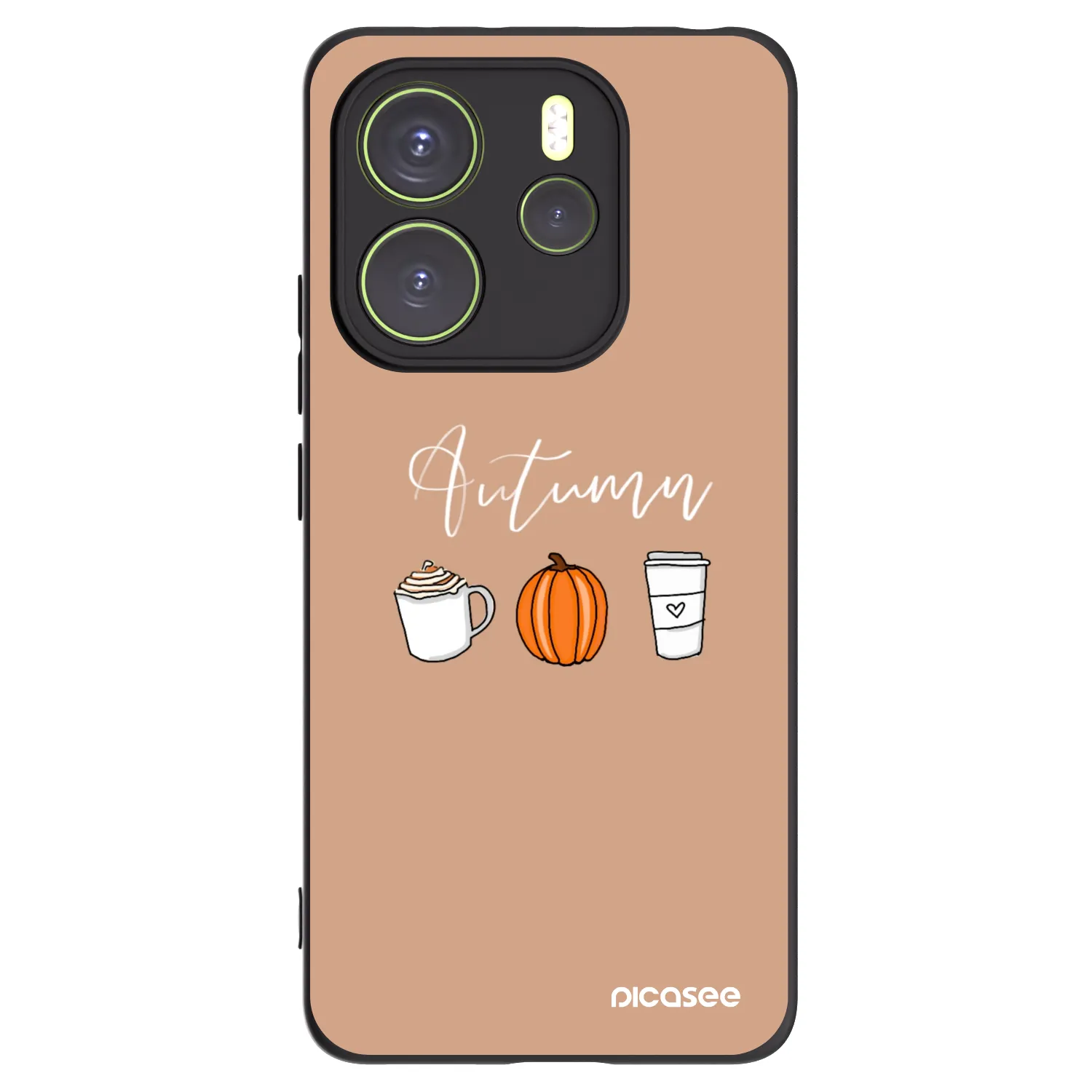 Picasee husă neagră din silicon pentru Xiaomi Redmi Note 14 4G - Autumn