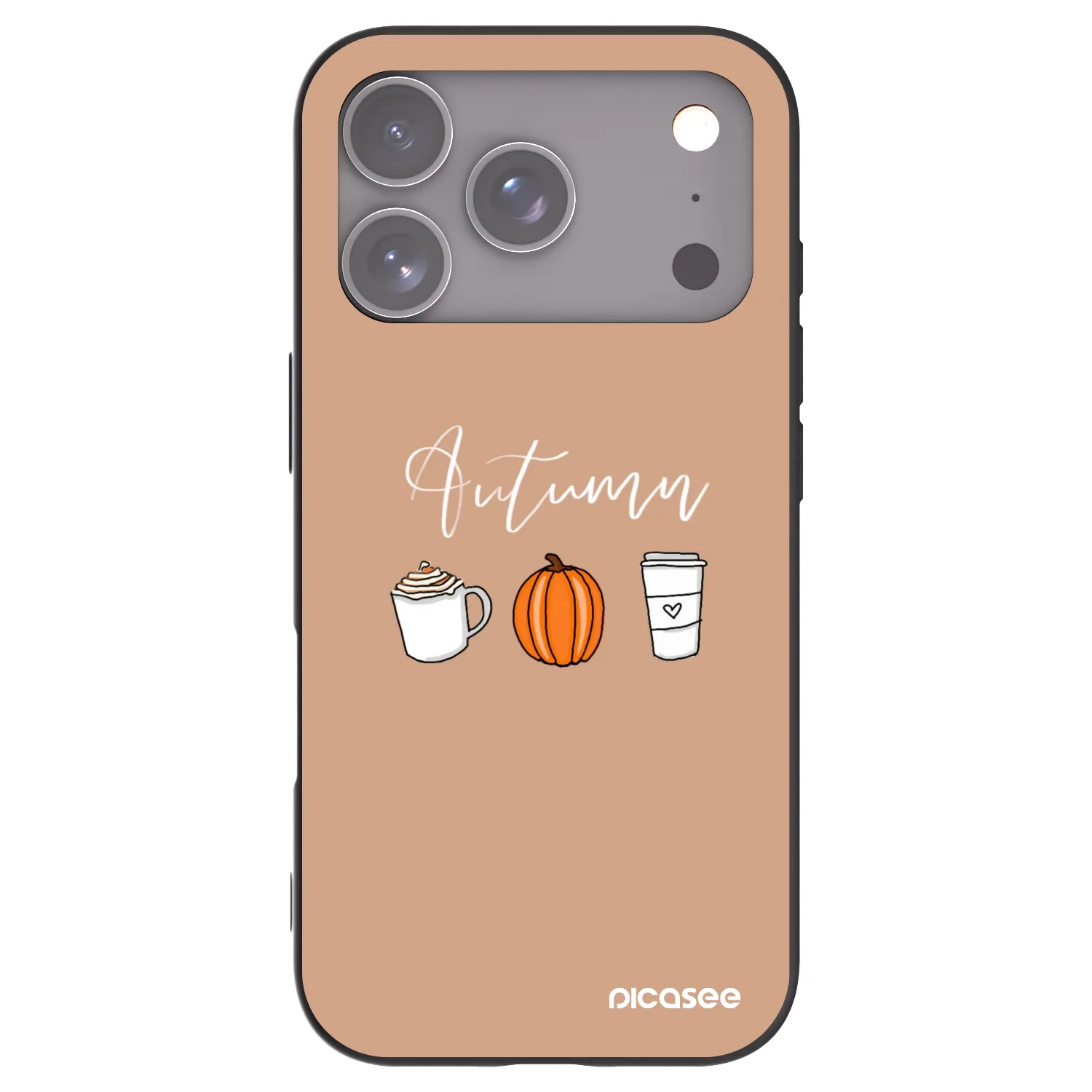Picasee husă neagră din silicon pentru Apple iPhone 17 Pro - Autumn