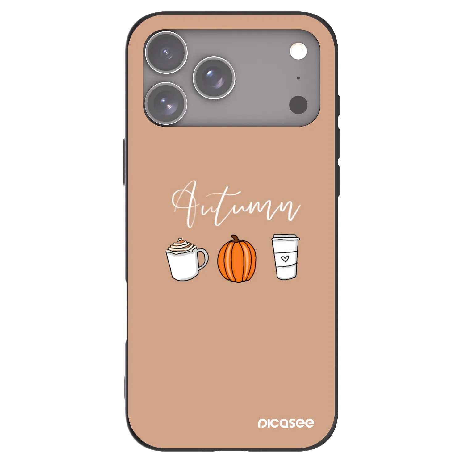 Picasee husă neagră din silicon pentru Apple iPhone 17 Pro Max - Autumn