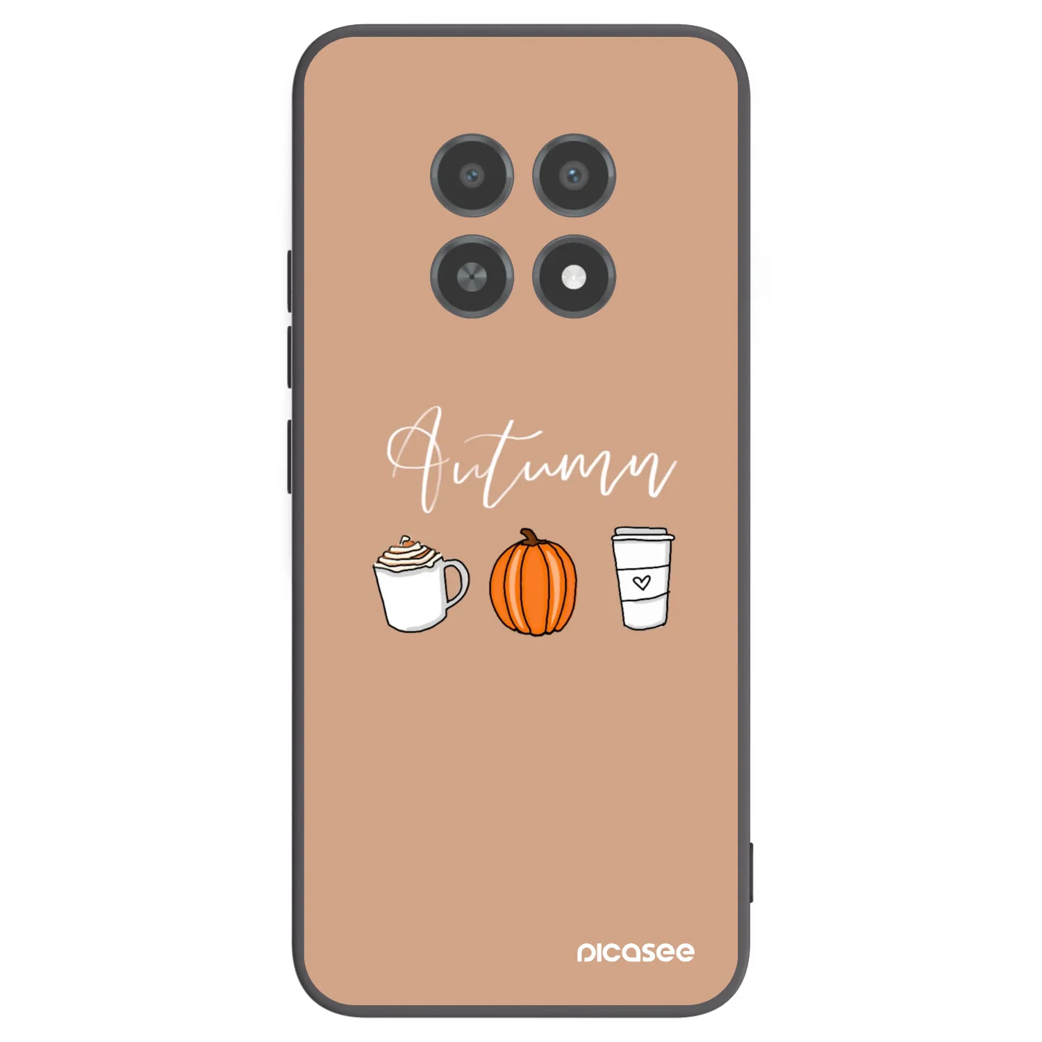 Picasee husă neagră din silicon pentru Realme 12X - Autumn