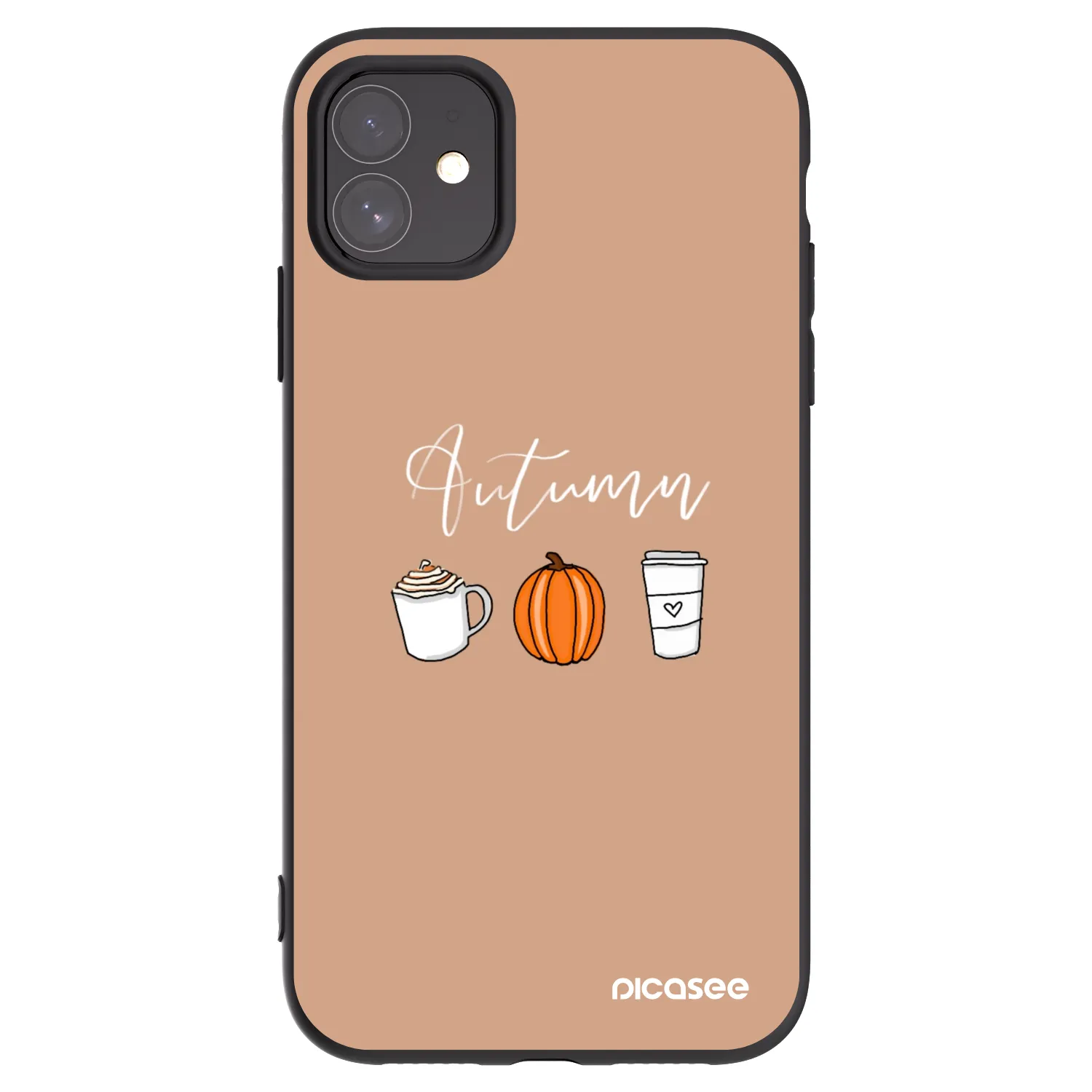 Picasee husă neagră din silicon pentru Apple iPhone 11 - Autumn