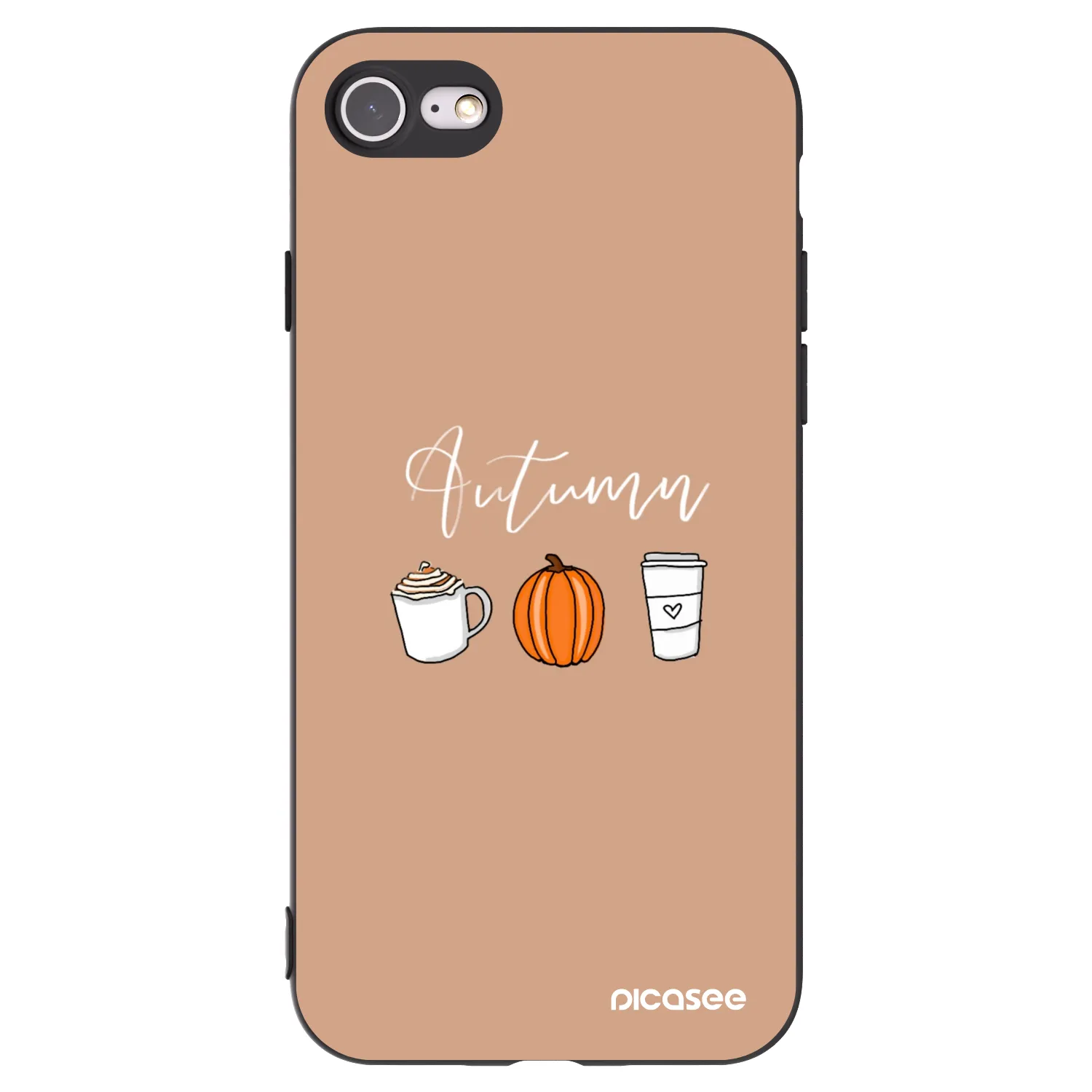 Picasee husă neagră din silicon pentru Apple iPhone SE 2020 - Autumn