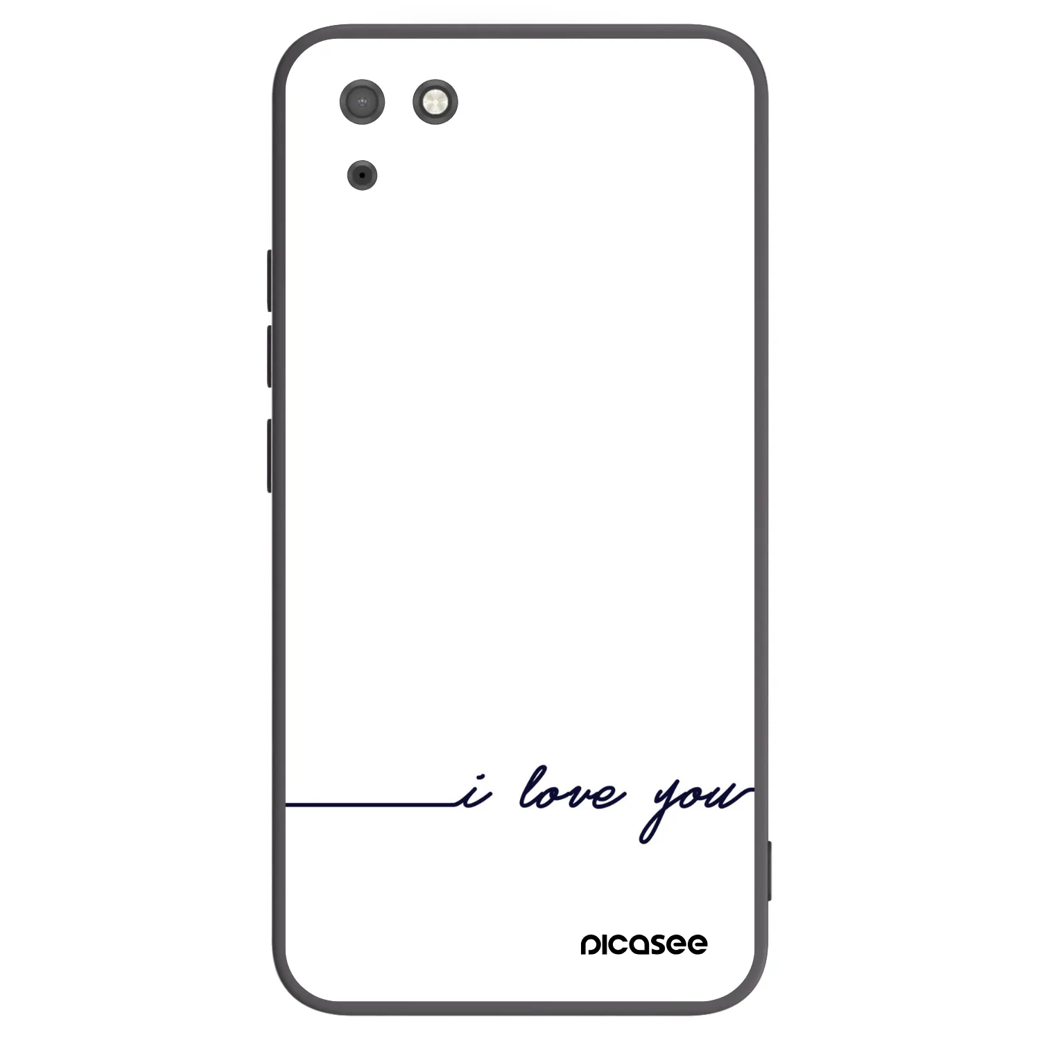 Picasee husă neagră din silicon pentru Huawei Y5P - I love you