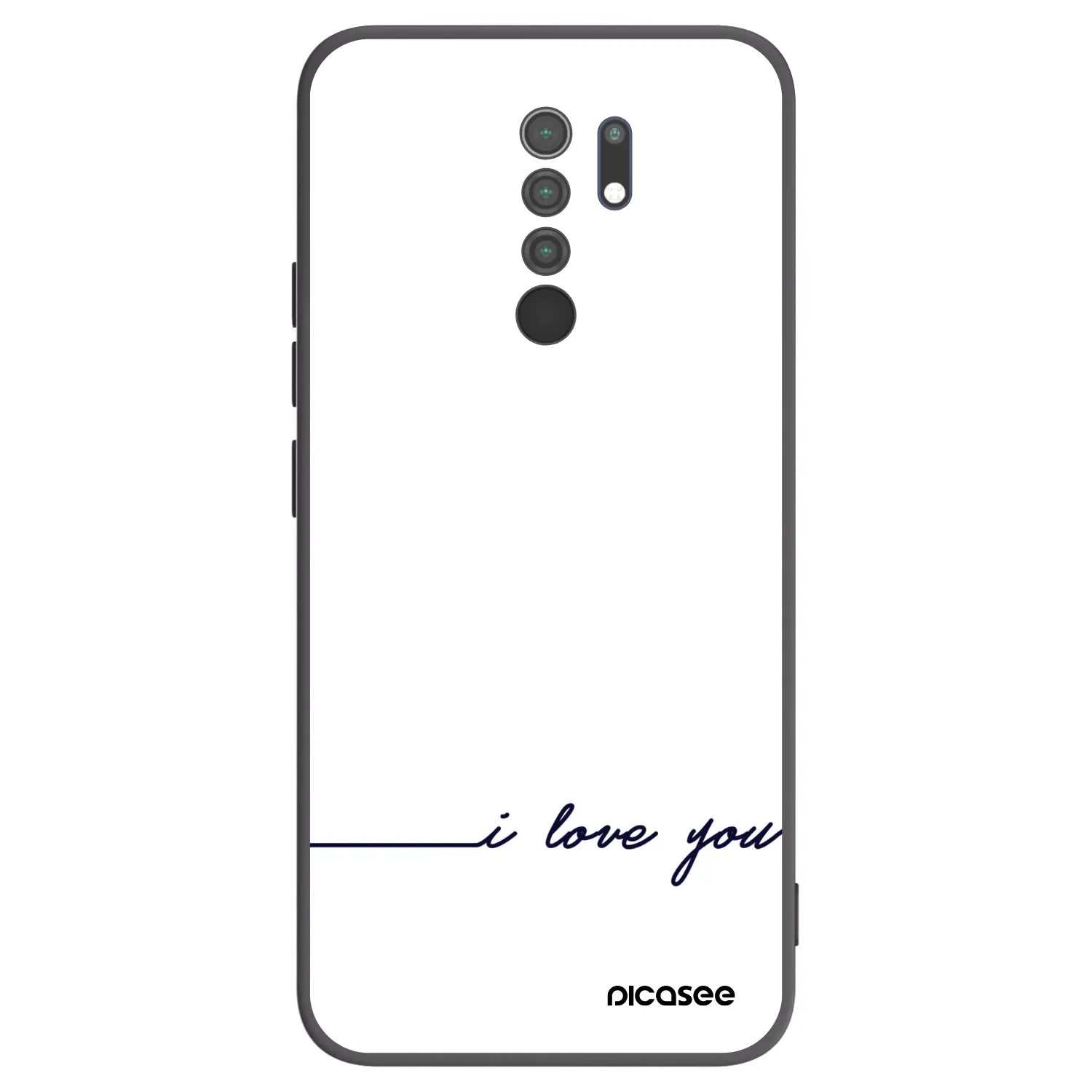 Picasee husă neagră din silicon pentru Xiaomi Redmi 9 - I love you