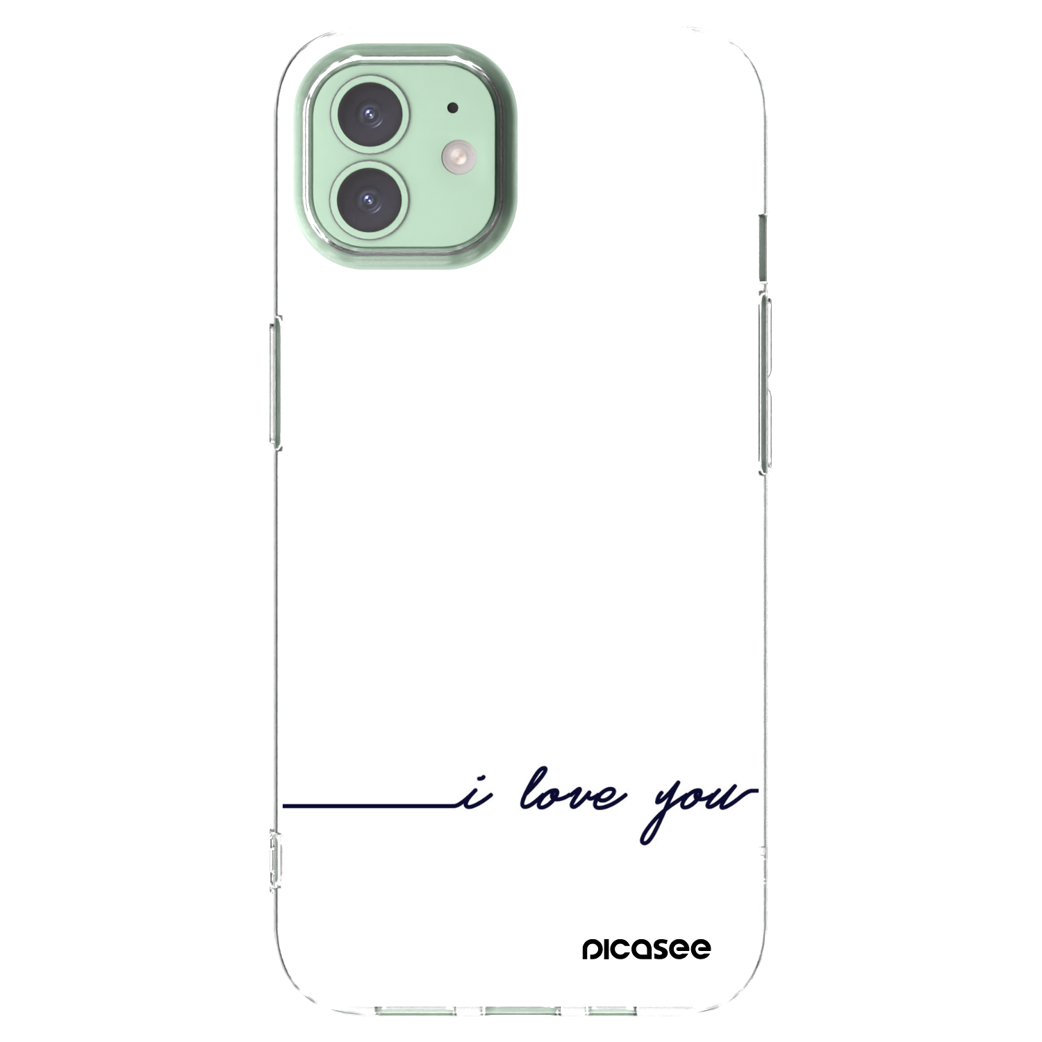 Picasee husă transparentă din silicon pentru Apple iPhone 12 Pro - I love you