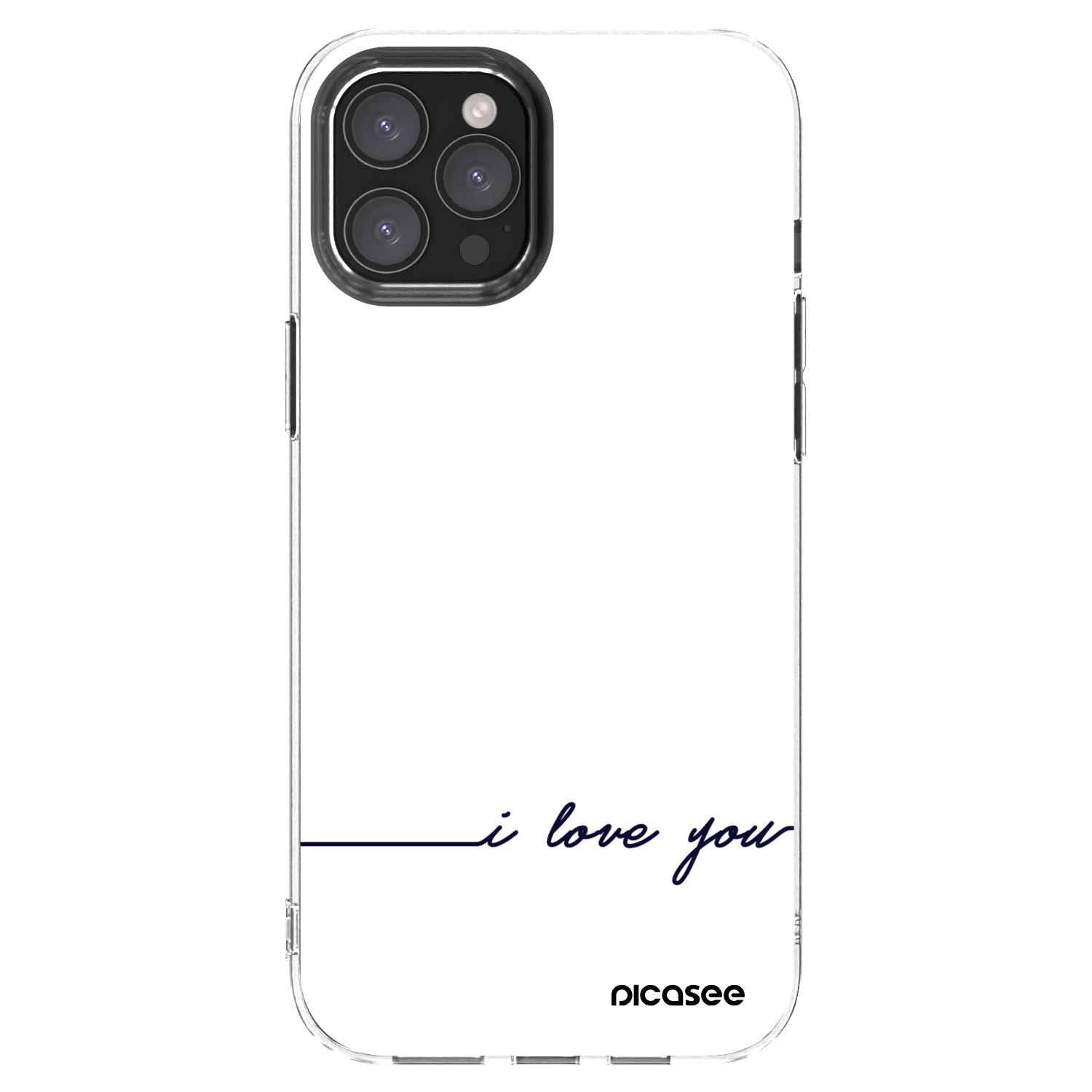 Picasee husă transparentă din silicon pentru Apple iPhone 12 Pro Max - I love you