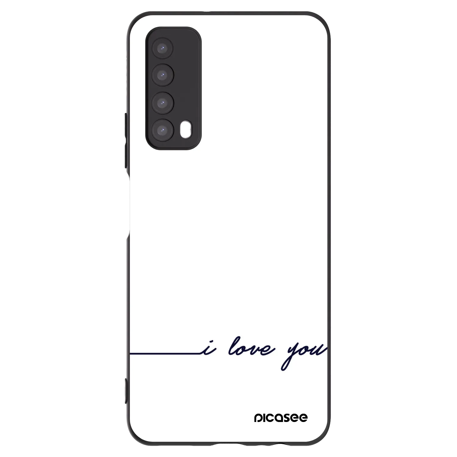 Picasee husă neagră din silicon pentru Huawei P Smart 2021 - I love you