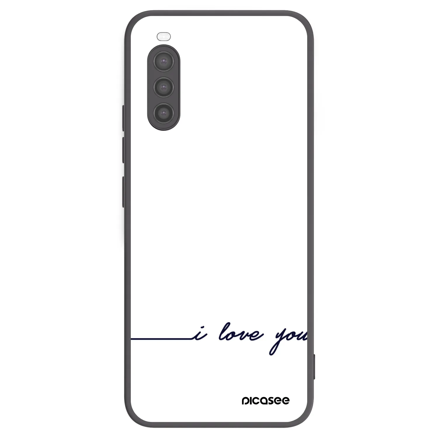 Picasee husă neagră din silicon pentru Sony Xperia 10 II - I love you
