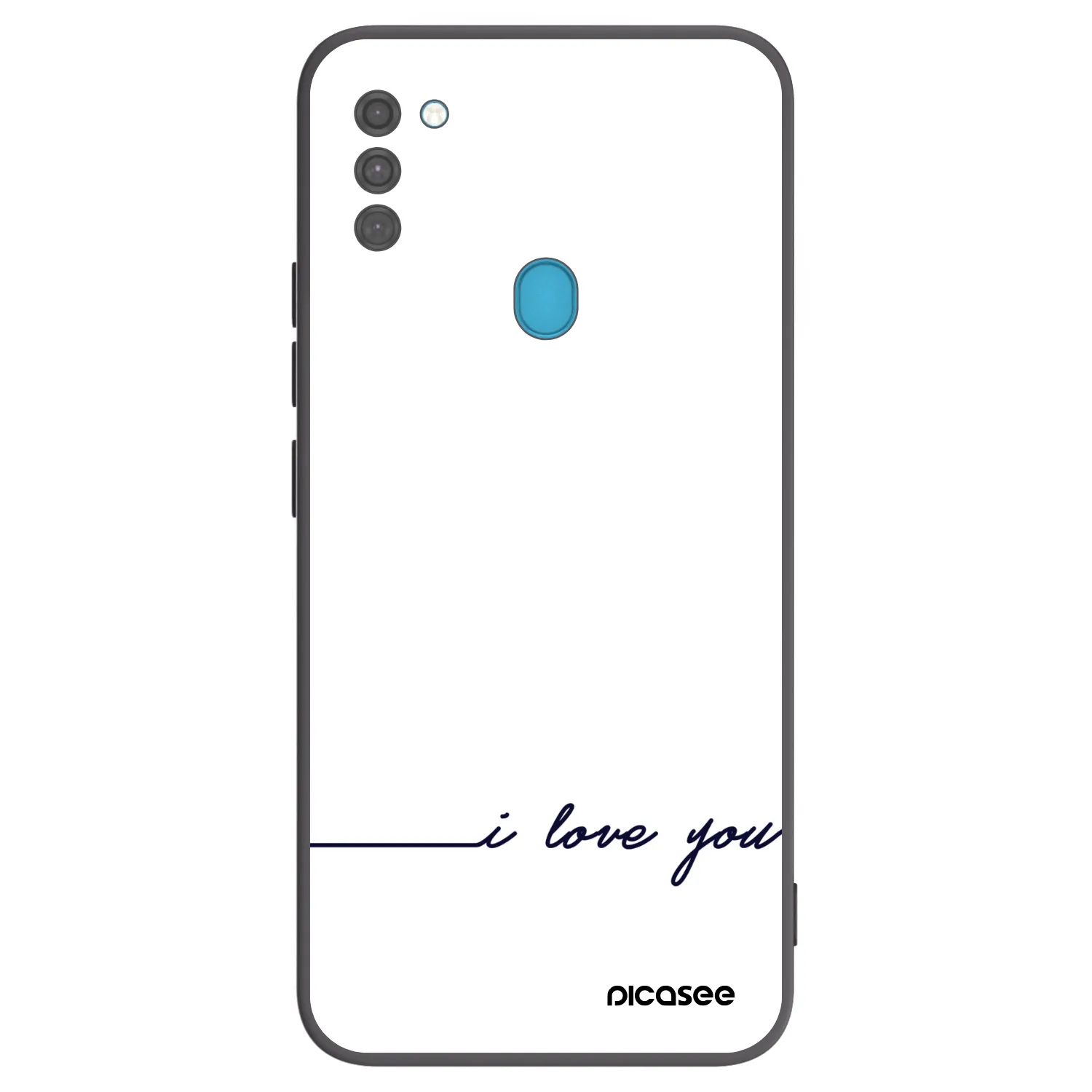 Picasee husă neagră din silicon pentru Samsung Galaxy M11 - I love you