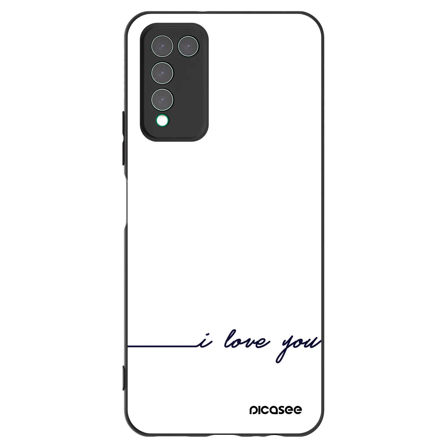 Picasee husă neagră din silicon pentru Honor 10X Lite - I love you