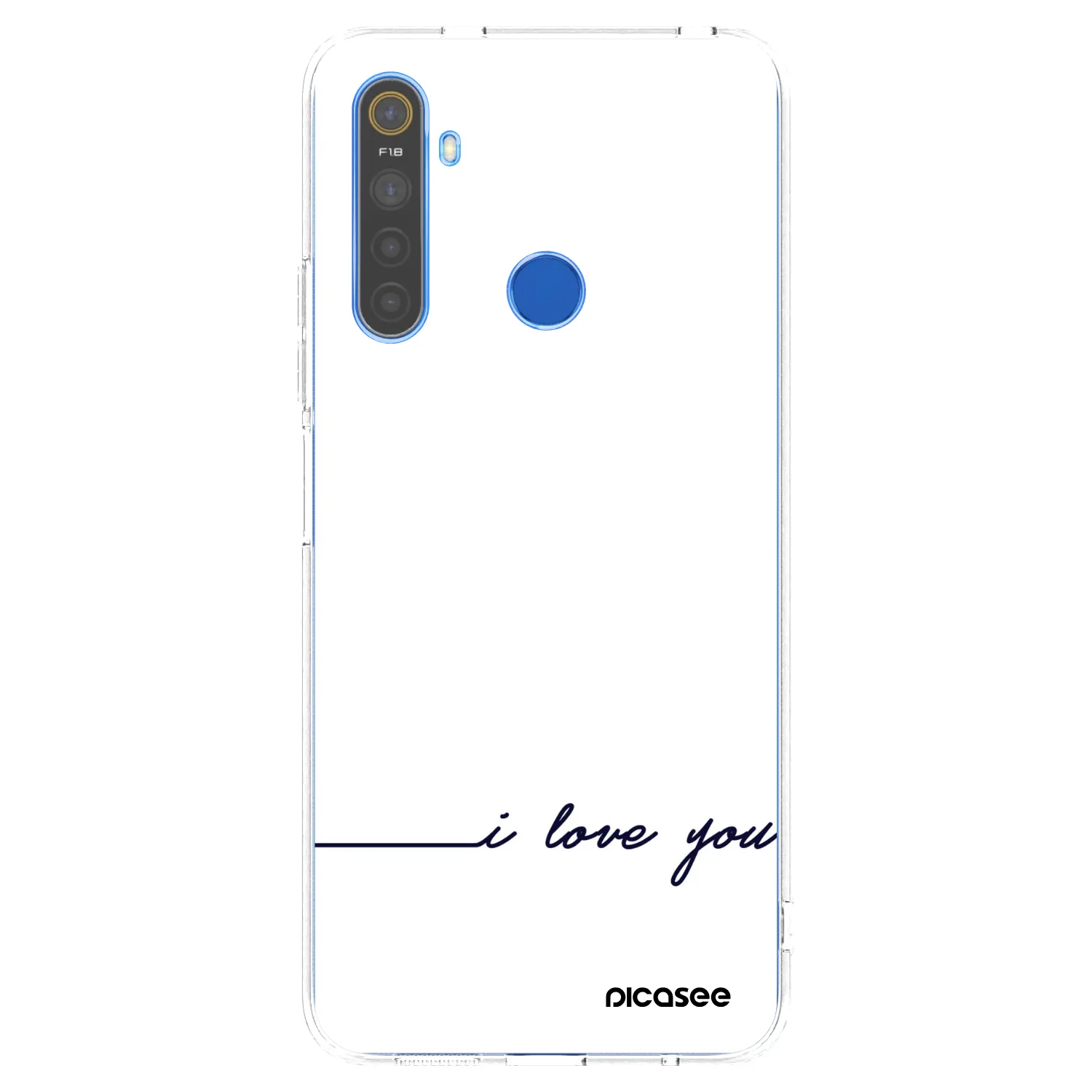 Picasee husă transparentă din silicon pentru Realme 5 - I love you