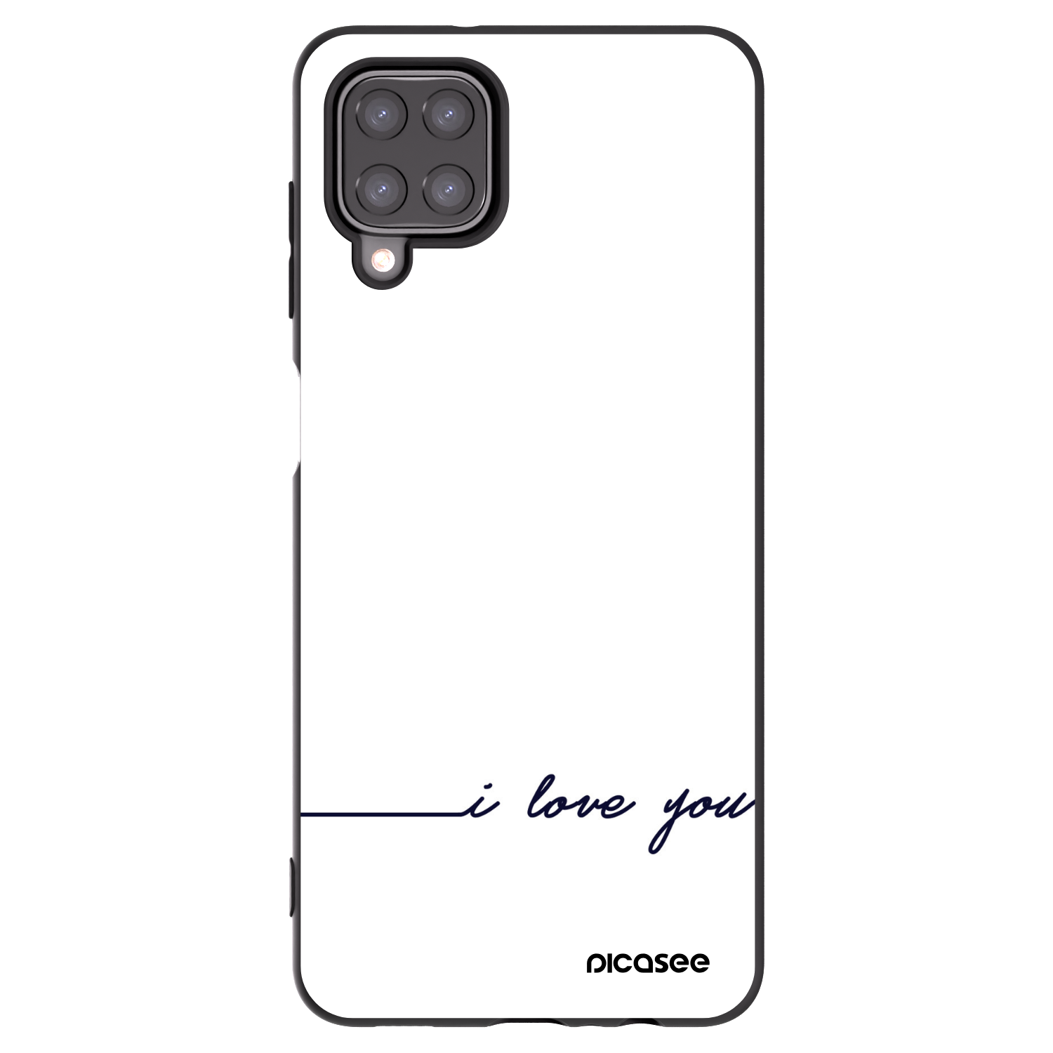 Picasee husă neagră din silicon pentru Samsung Galaxy A12 A125F - I love you