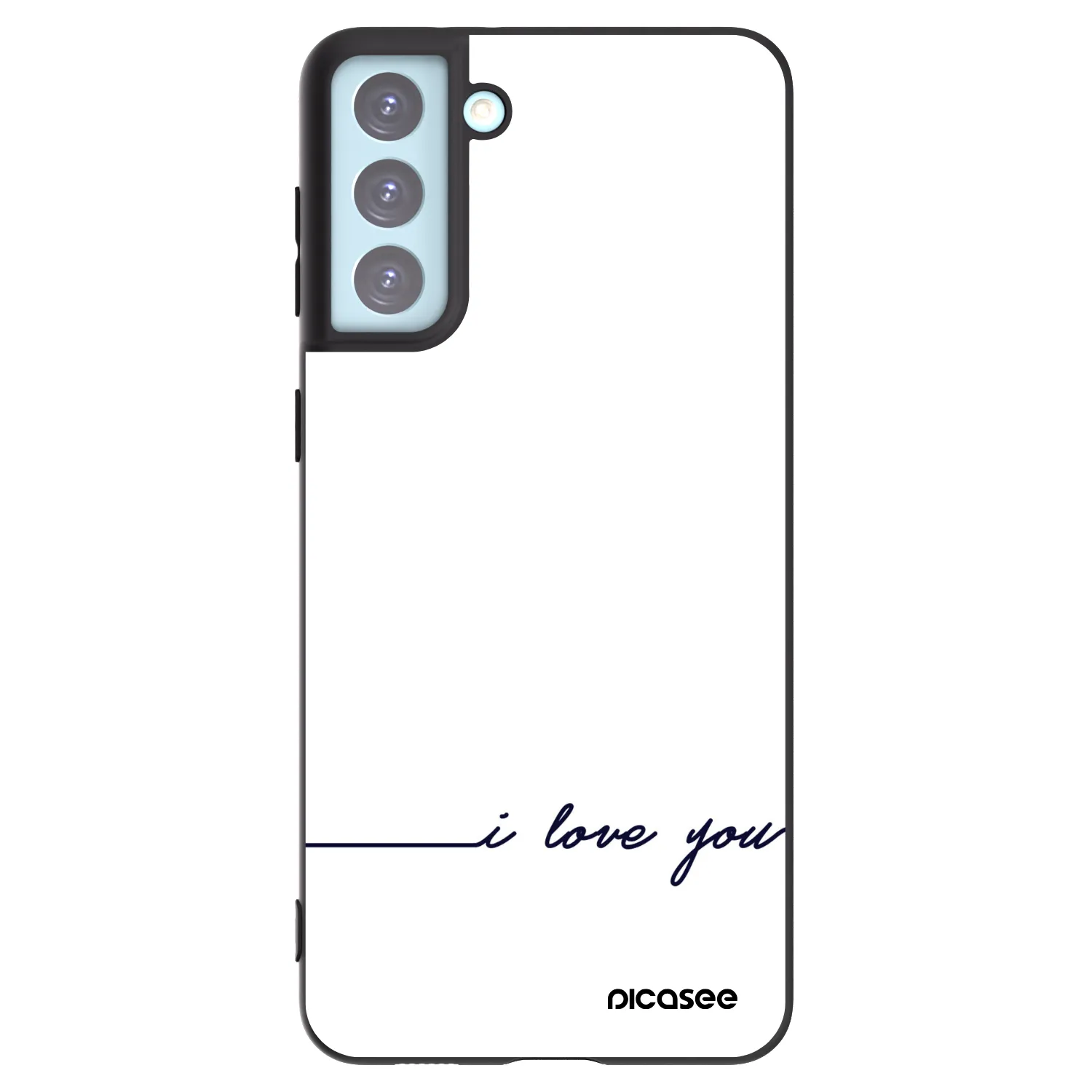 Picasee husă neagră din silicon pentru Samsung Galaxy S21+ 5G G996F - I love you