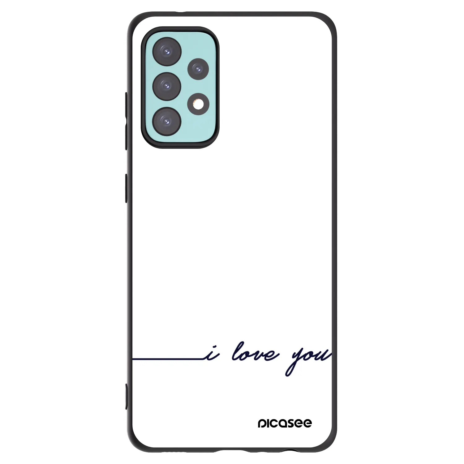 Picasee husă neagră din silicon pentru Samsung Galaxy A72 A725F - I love you