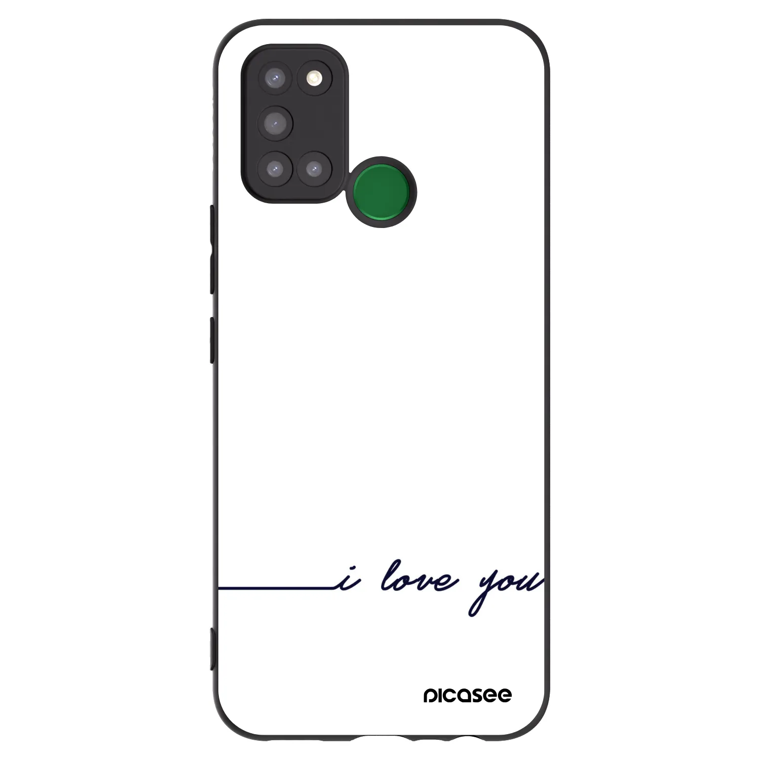 Picasee husă neagră din silicon pentru Realme 7i - I love you