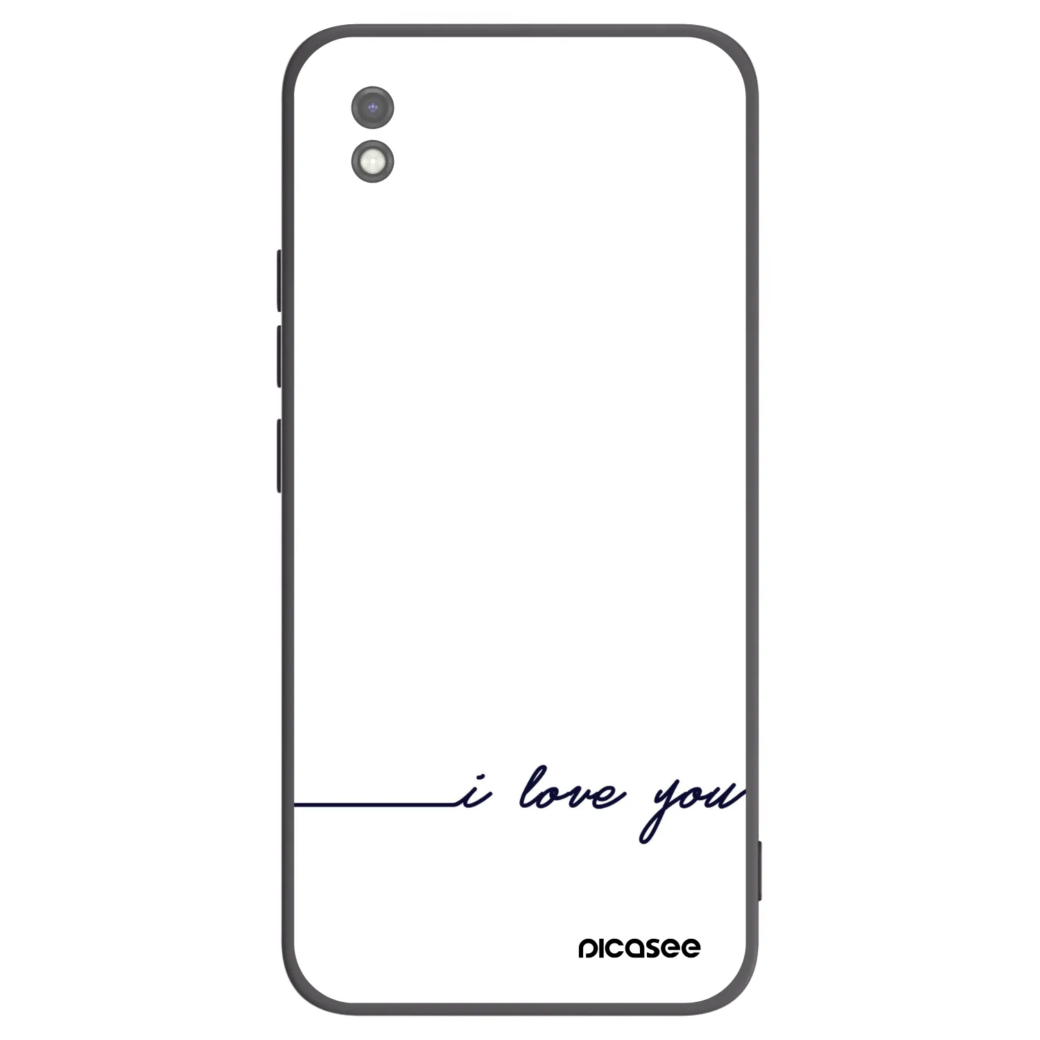 Picasee husă neagră din silicon pentru Xiaomi Redmi 9AT - I love you