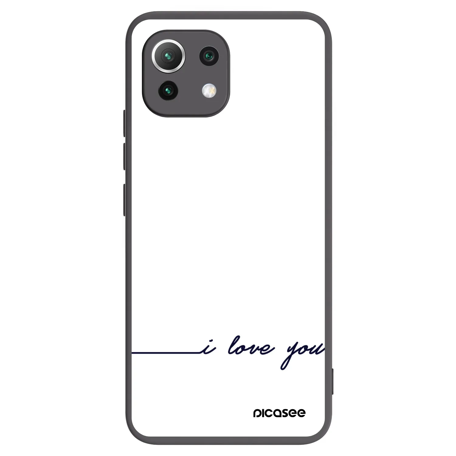 Picasee husă neagră din silicon pentru Xiaomi Mi 11 Lite - I love you