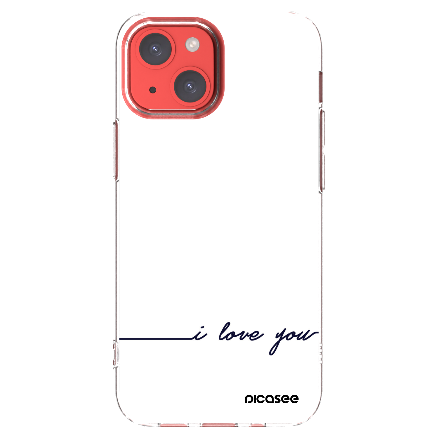 Picasee husă transparentă din silicon pentru Apple iPhone 13 mini - I love you