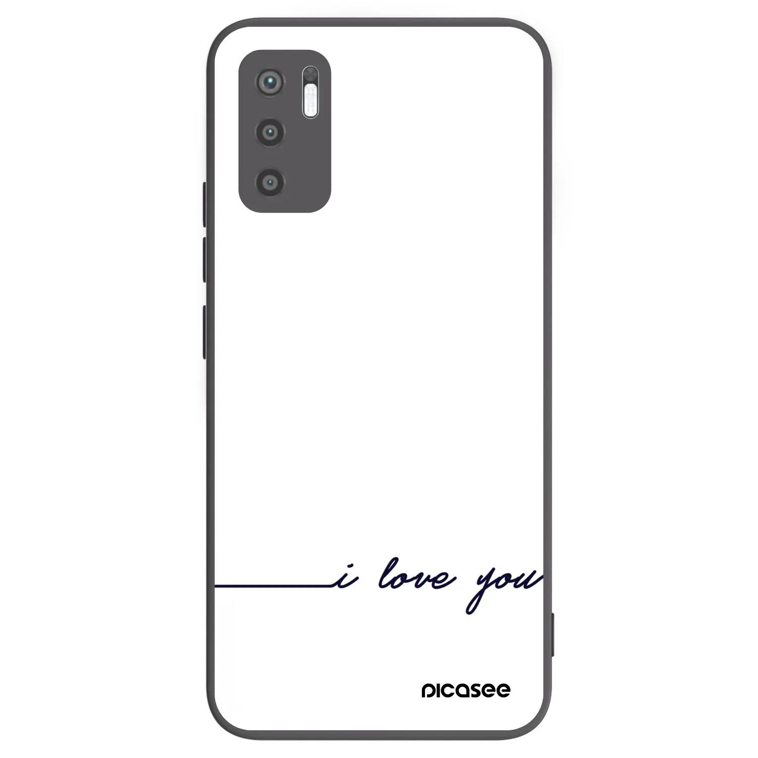 Picasee husă neagră din silicon pentru Xiaomi Redmi Note 10 5G - I love you