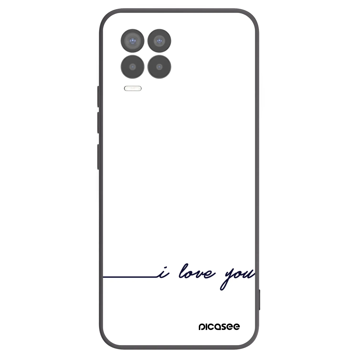 Picasee husă neagră din silicon pentru Realme 8 4G - I love you