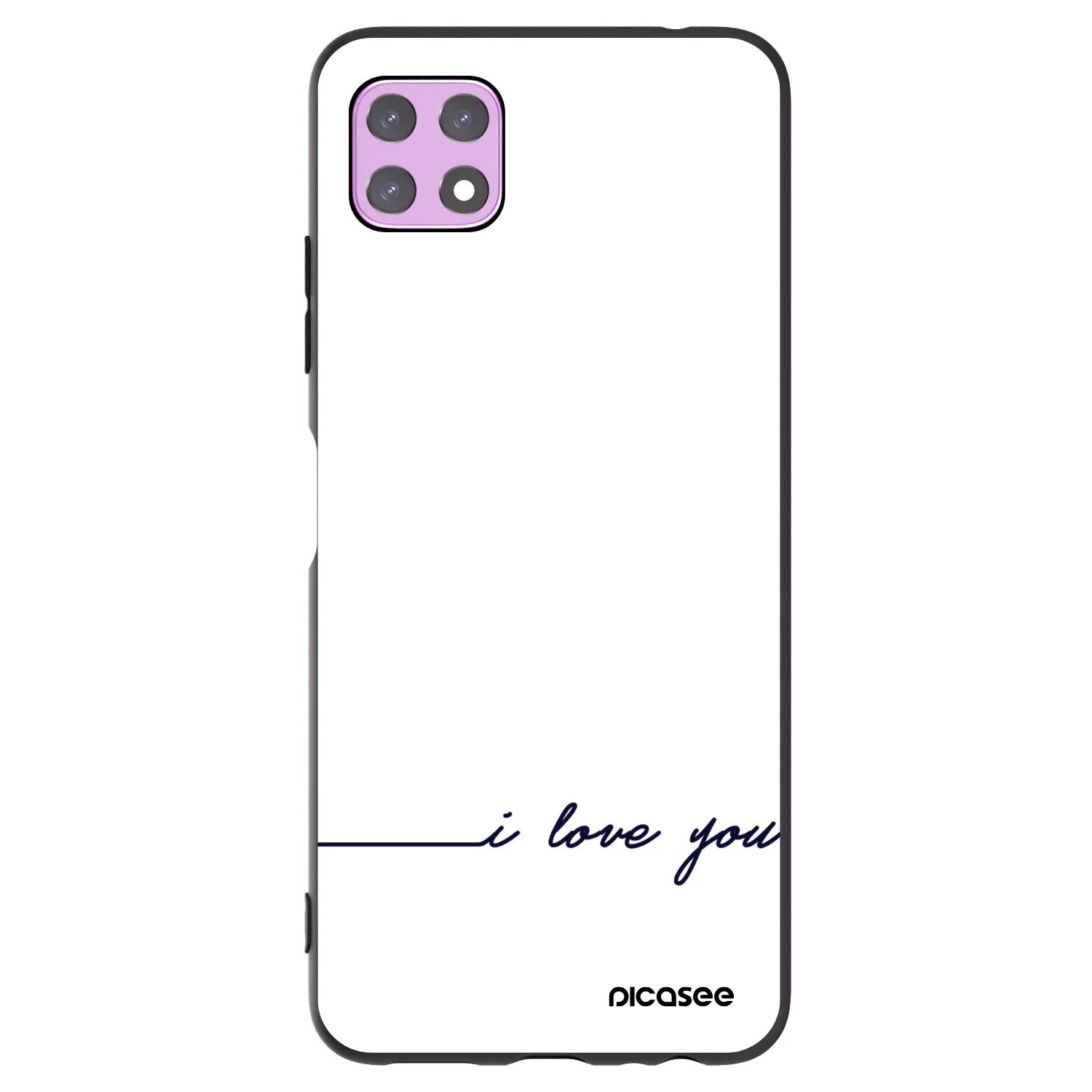 Picasee husă neagră din silicon pentru Samsung Galaxy A22 A226B 5G - I love you