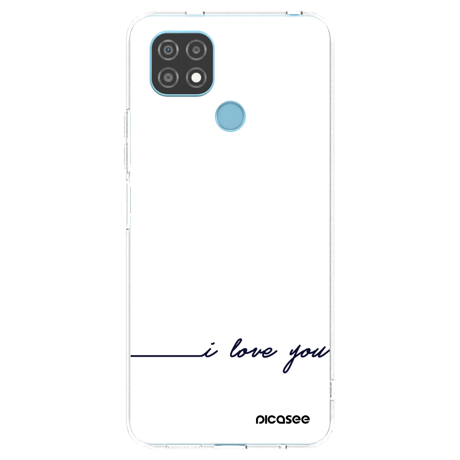 Picasee husă transparentă din silicon pentru Realme C21 - I love you