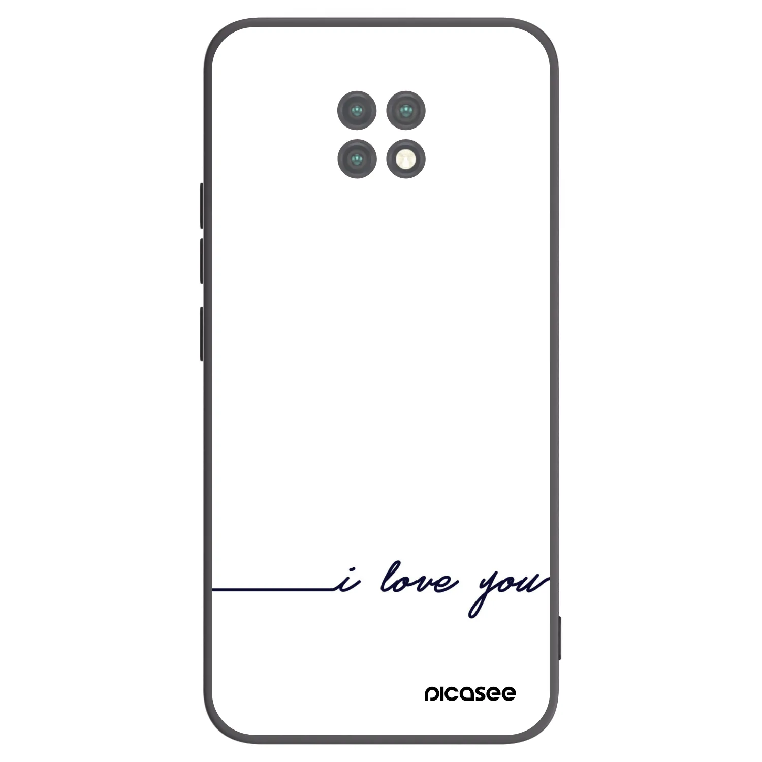 Picasee husă neagră din silicon pentru Xiaomi Redmi Note 9T - I love you