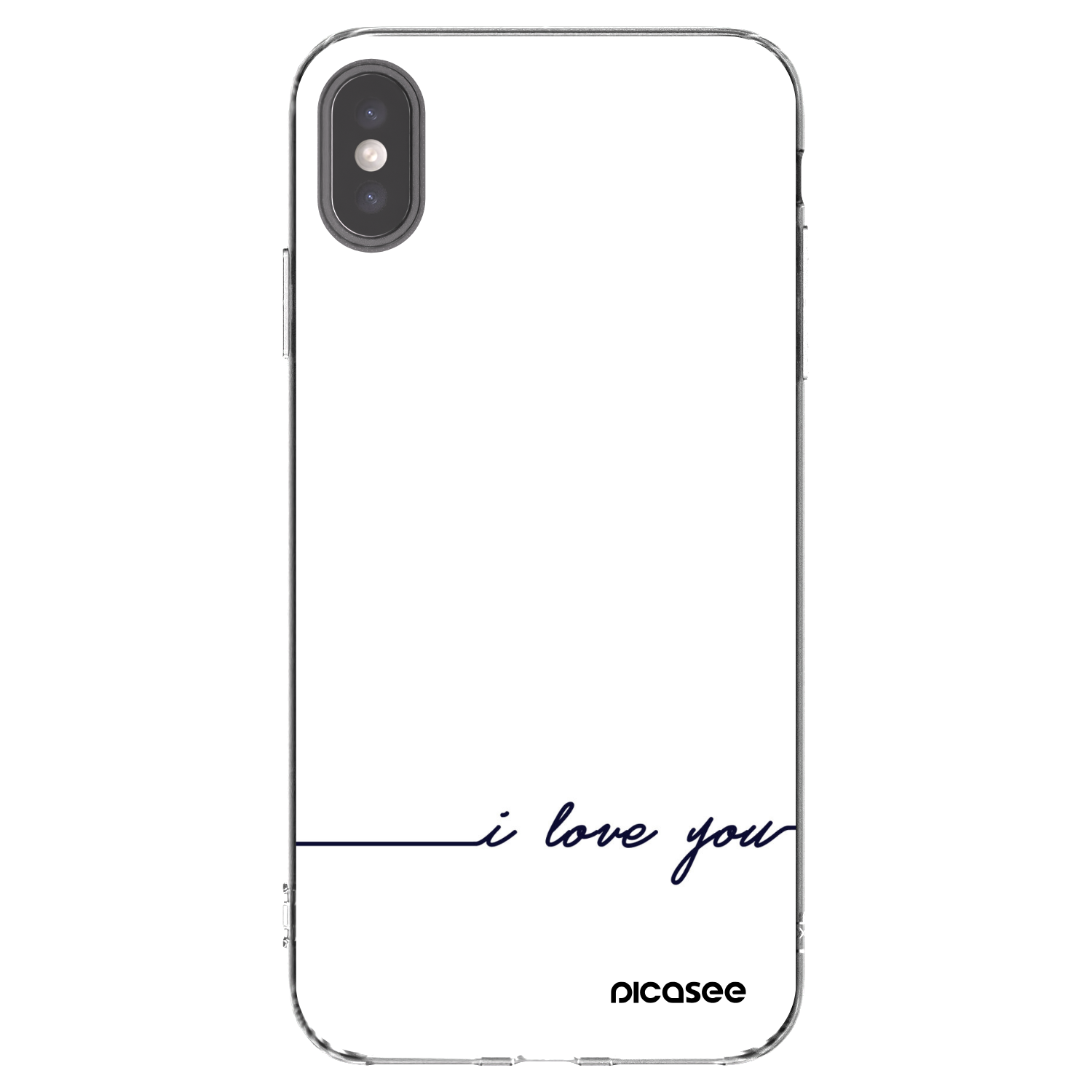 Picasee husă transparentă din silicon pentru Apple iPhone XS Max - I love you