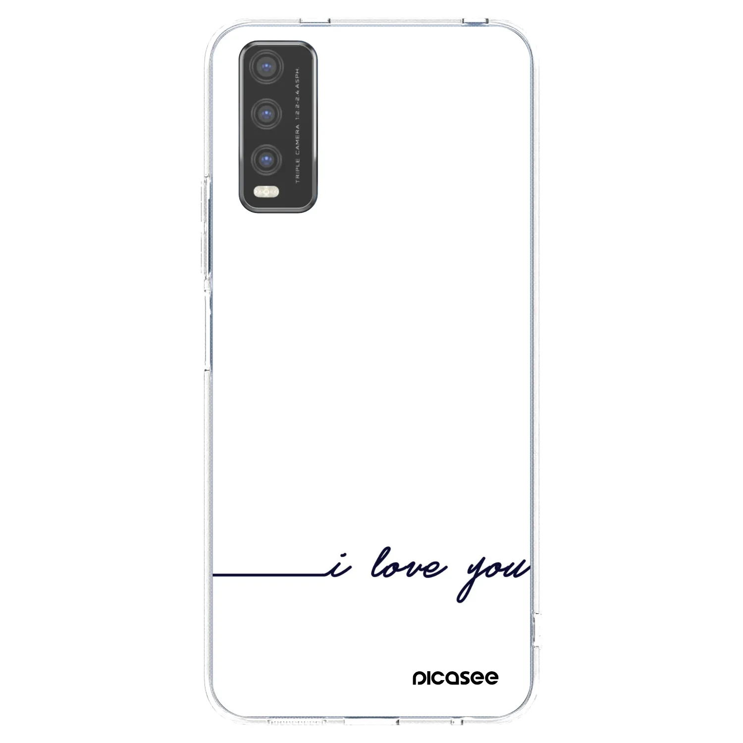 Picasee husă transparentă din silicon pentru Vivo Y20s - I love you