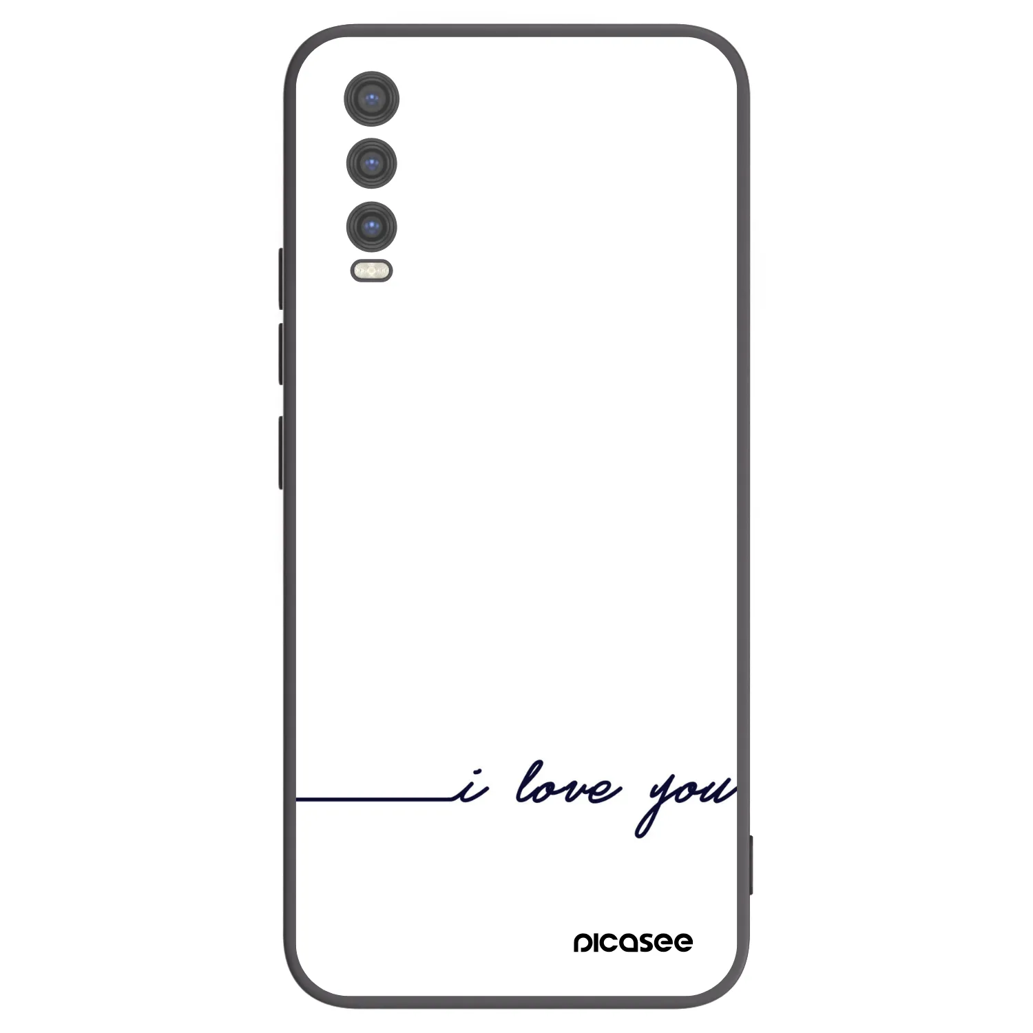 Picasee husă neagră din silicon pentru Vivo Y20s - I love you