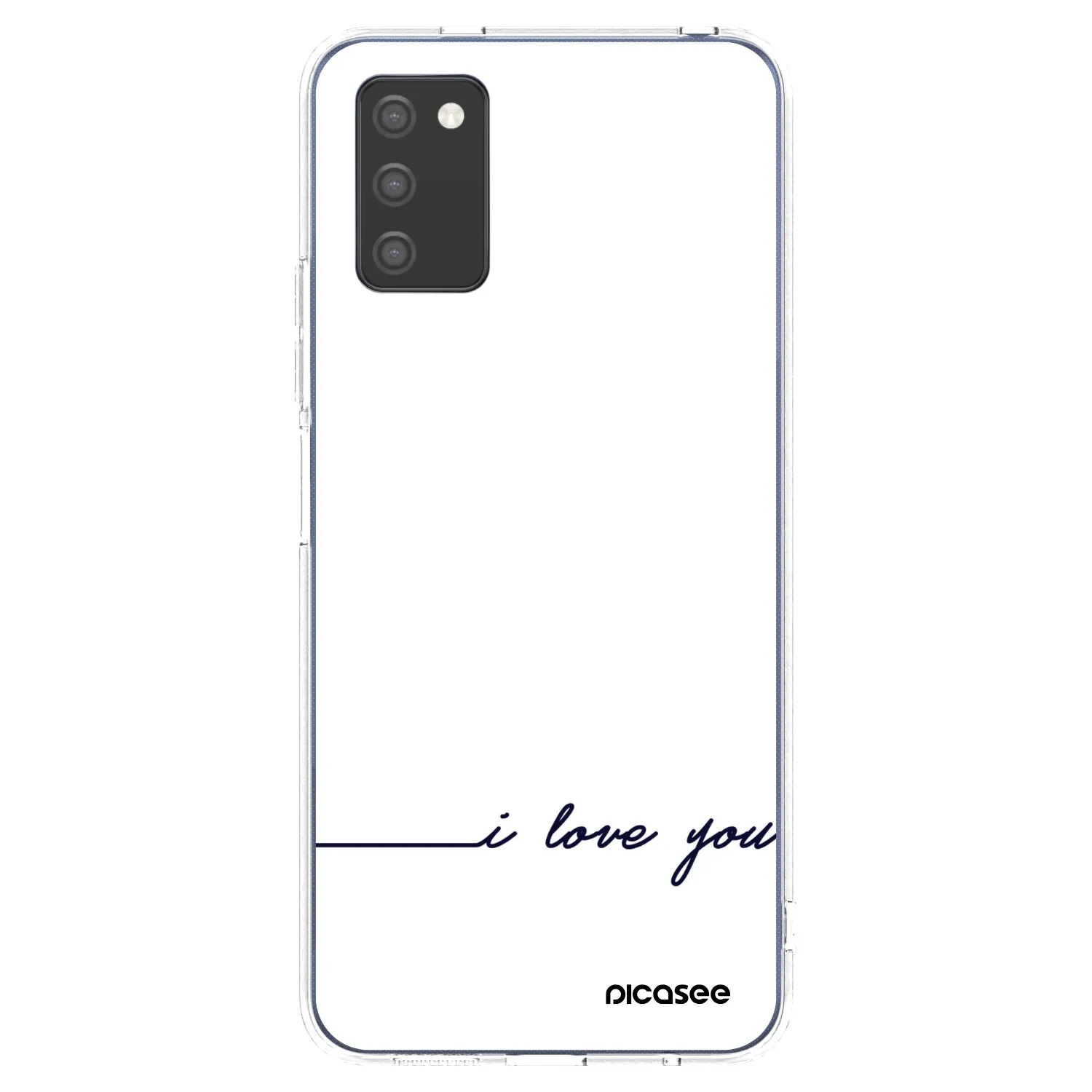 Picasee husă transparentă din silicon pentru Samsung Galaxy A03s A037G - I love you