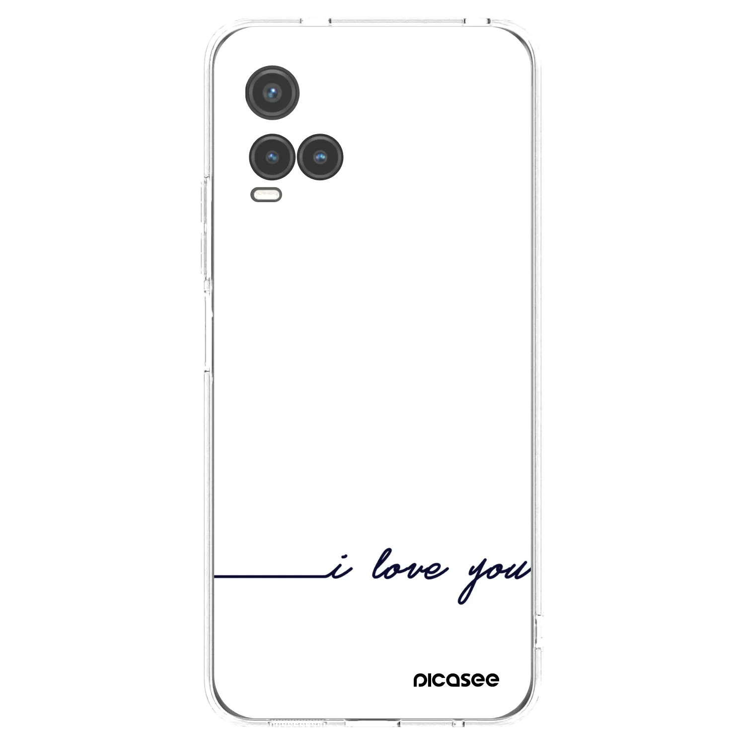 Picasee husă transparentă din silicon pentru Vivo Y33s - I love you