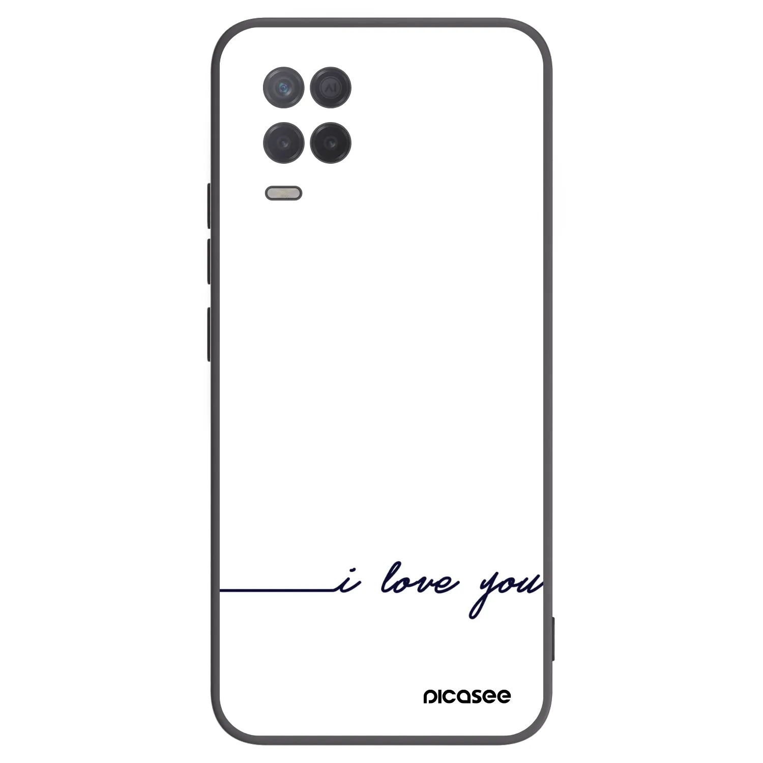 Picasee husă neagră din silicon pentru Realme 8 5G - I love you